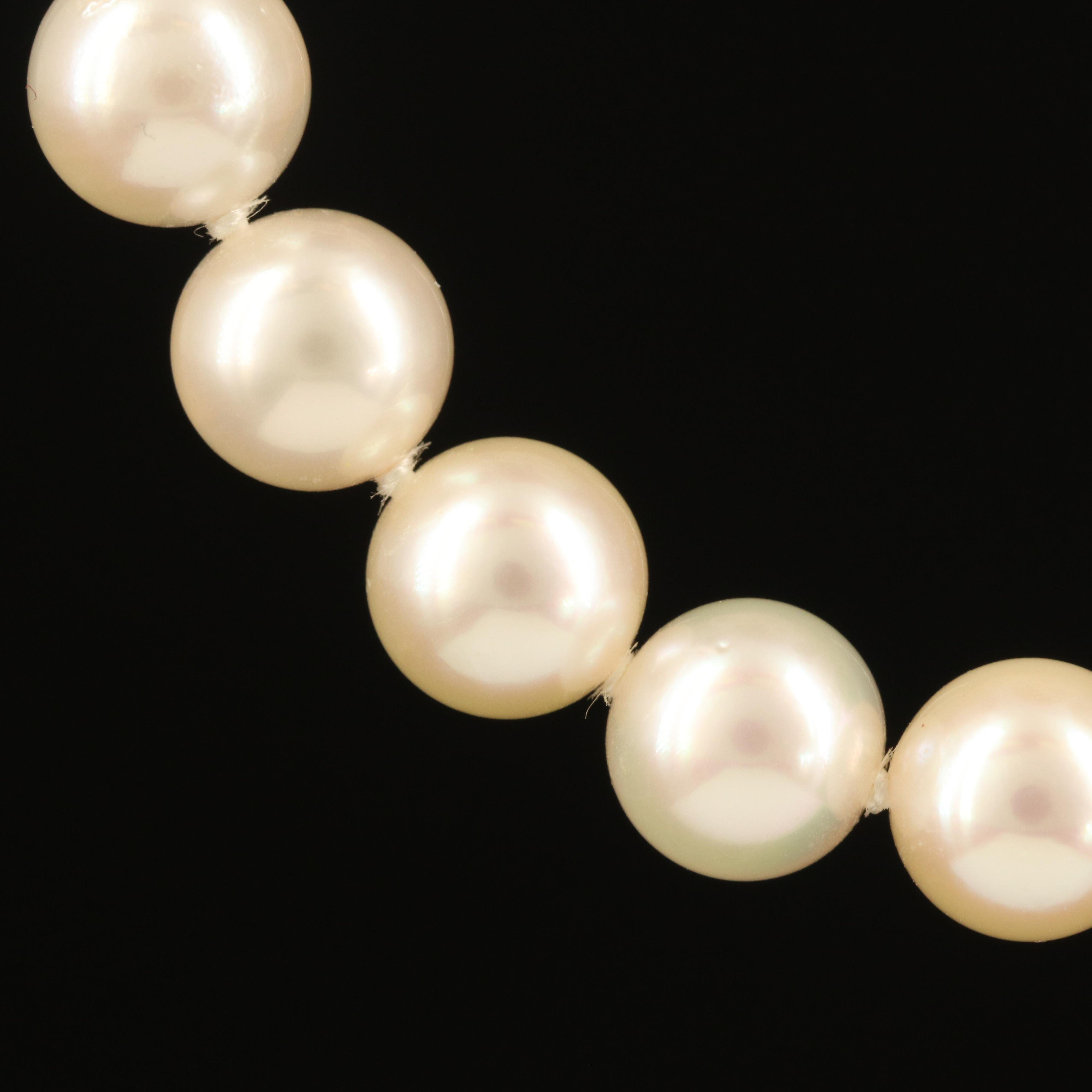 Mikimoto Pearl Necklace with 18K Clasp