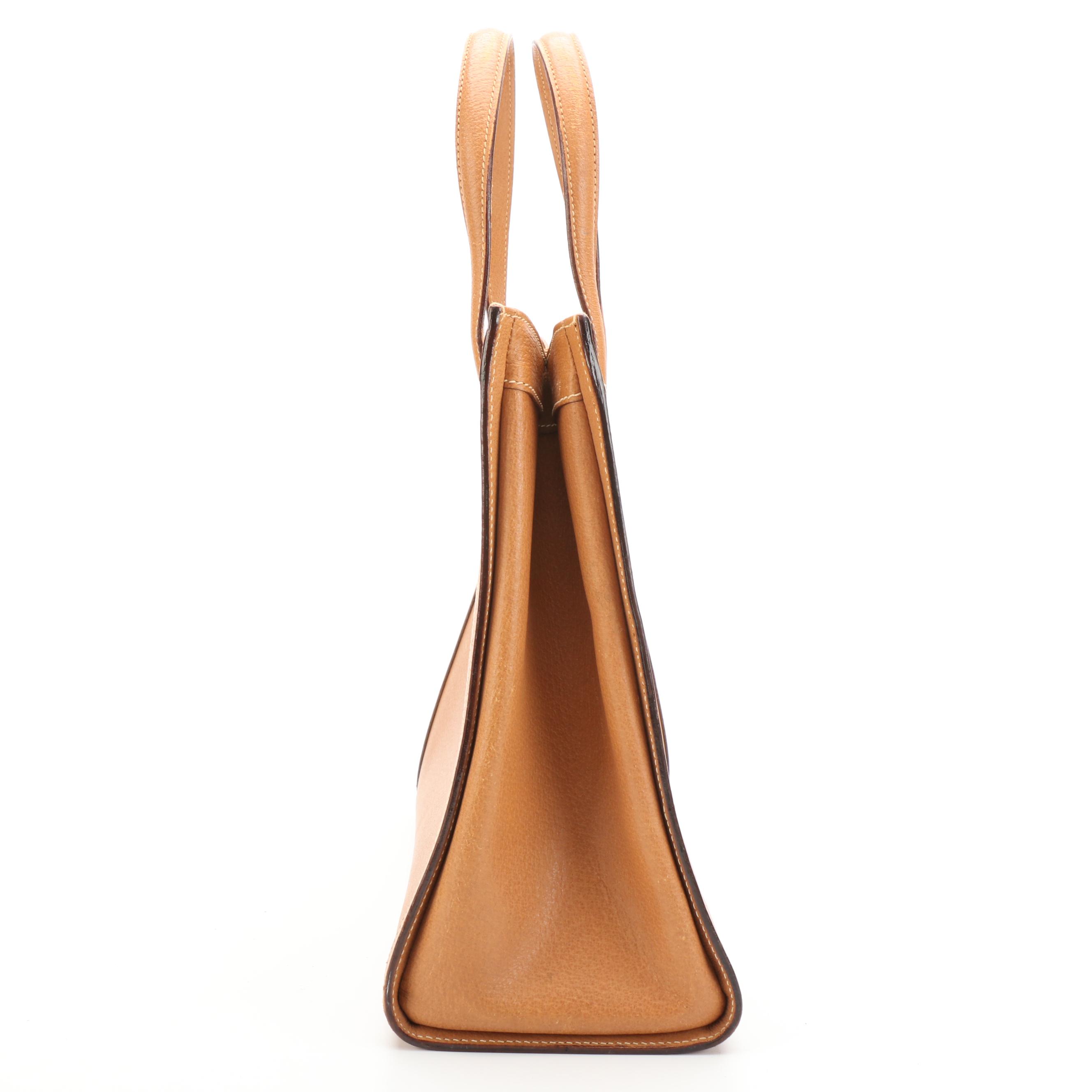 Gucci Rigid Tote Bag in Dark Tan Cinghiale Leather