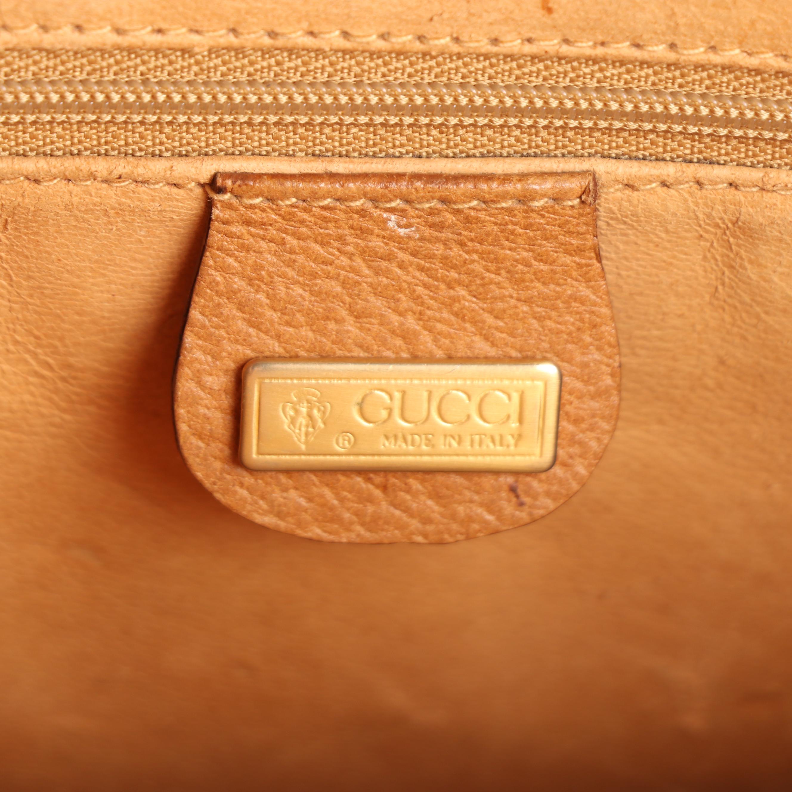 Gucci Rigid Tote Bag in Dark Tan Cinghiale Leather