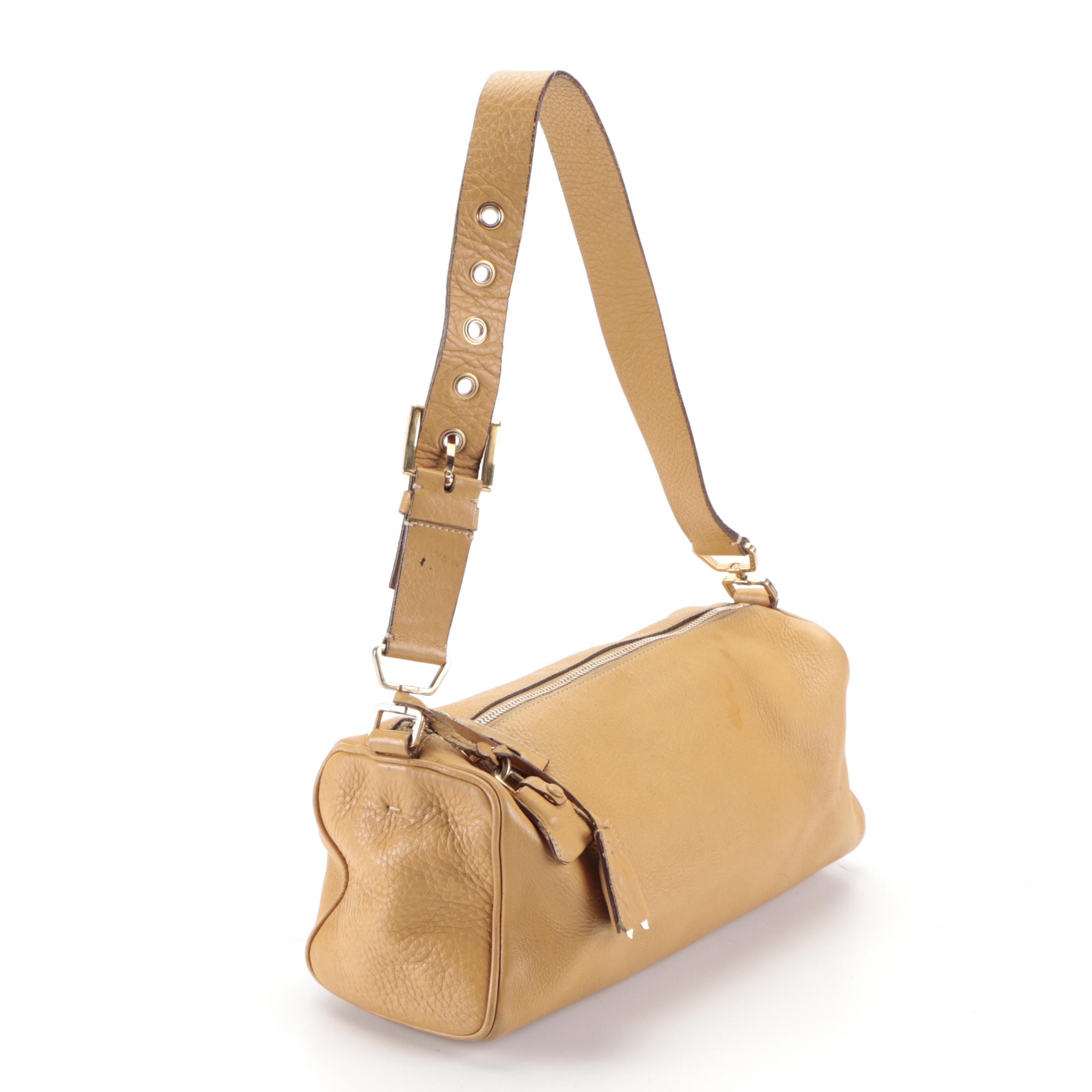 Prada Tan Leather Shoulder Bag