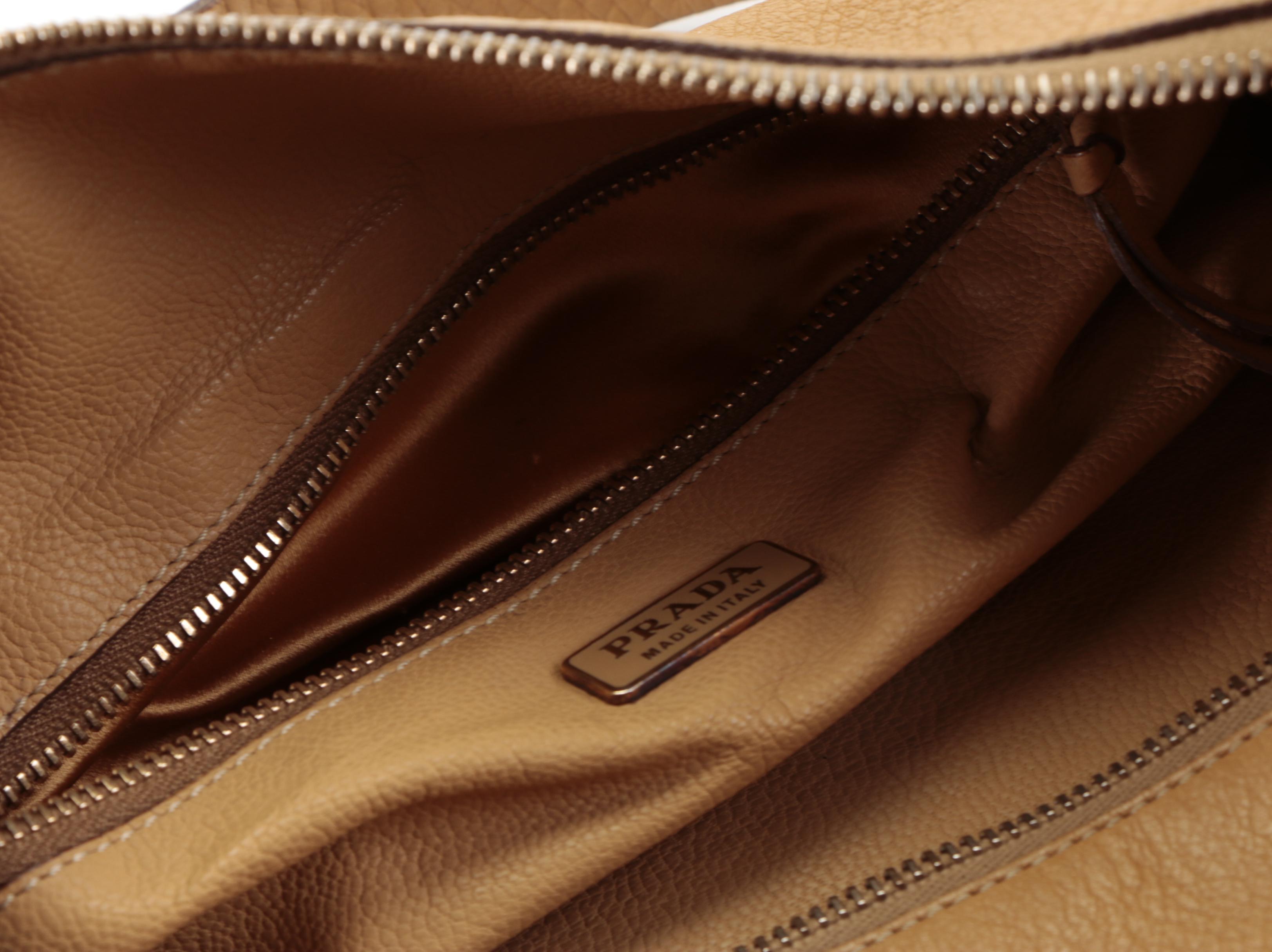 Prada Tan Leather Shoulder Bag