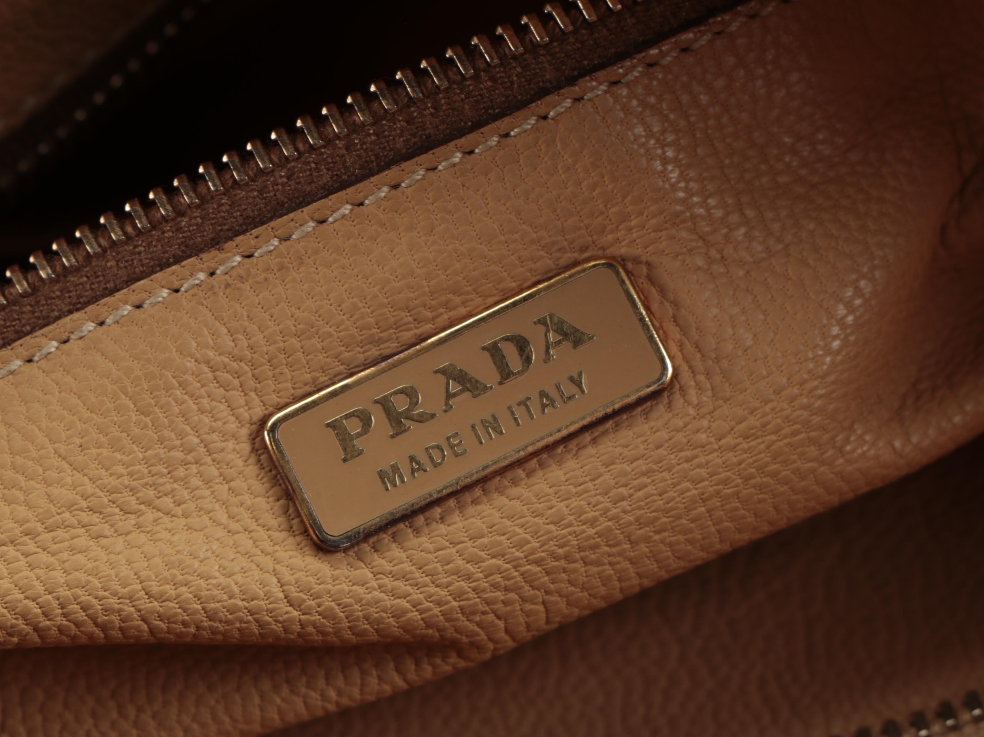 Prada Tan Leather Shoulder Bag