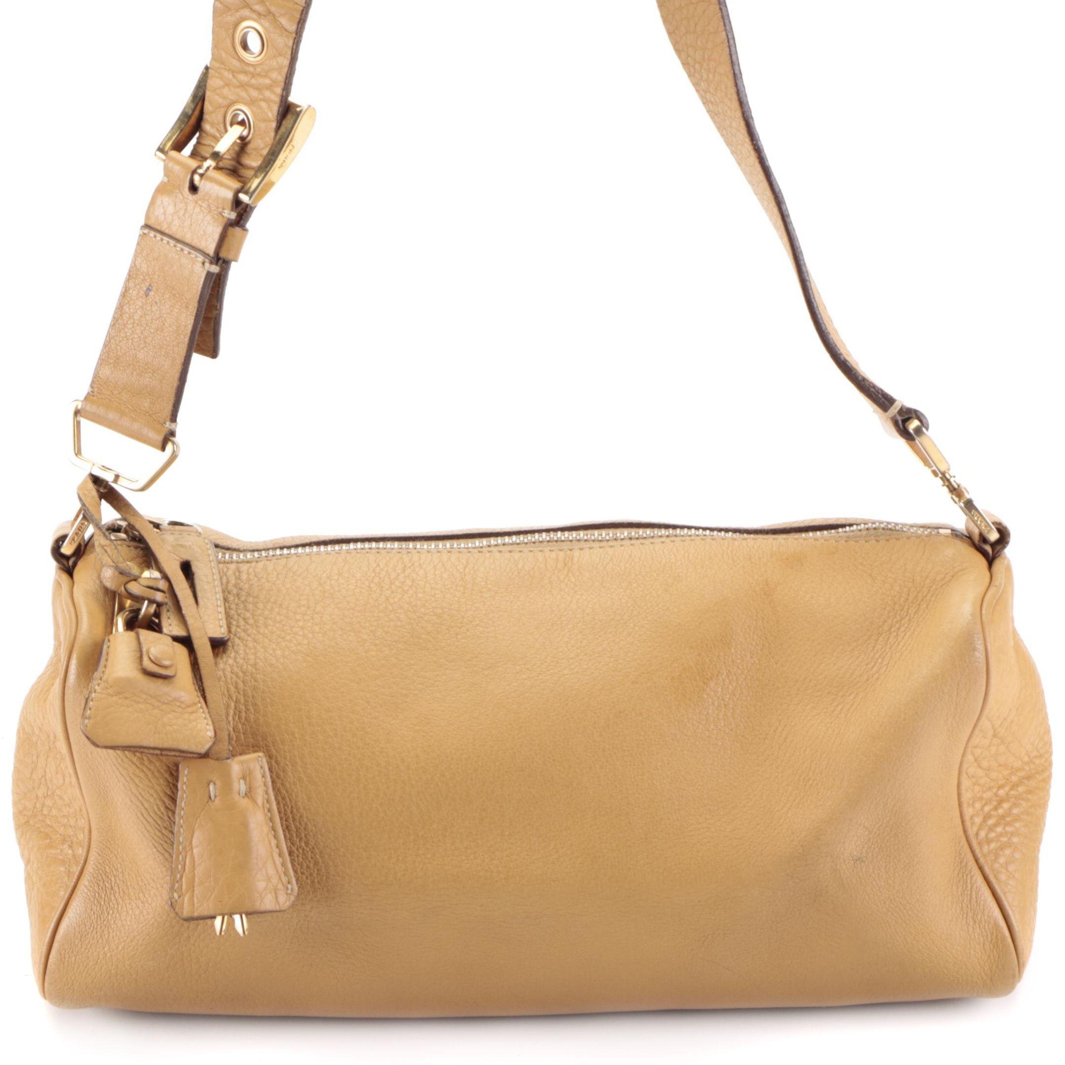 Prada Tan Leather Shoulder Bag