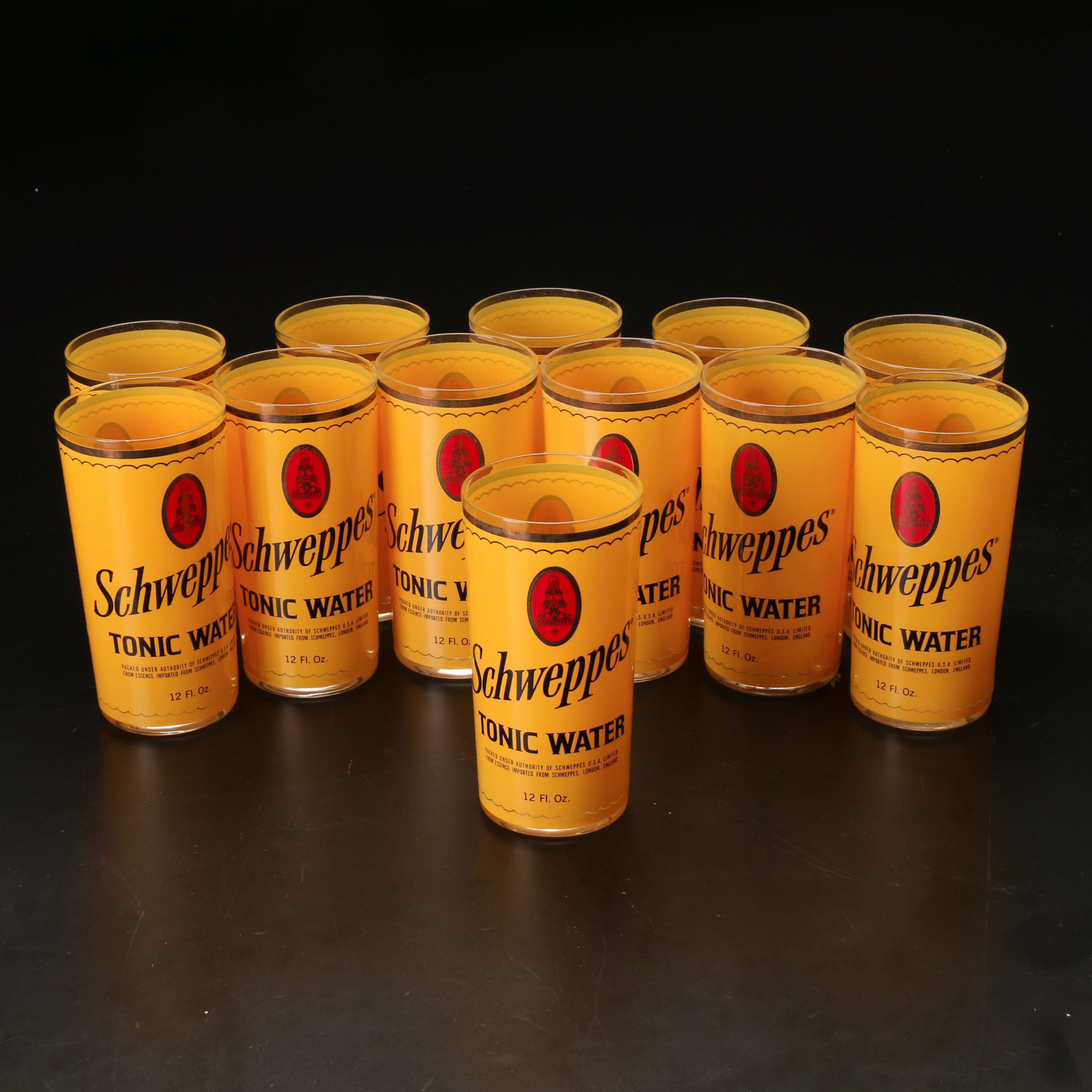 Schweppes Glasses, Cutting Board and Kitchen Knife and Wedgwood Coasters