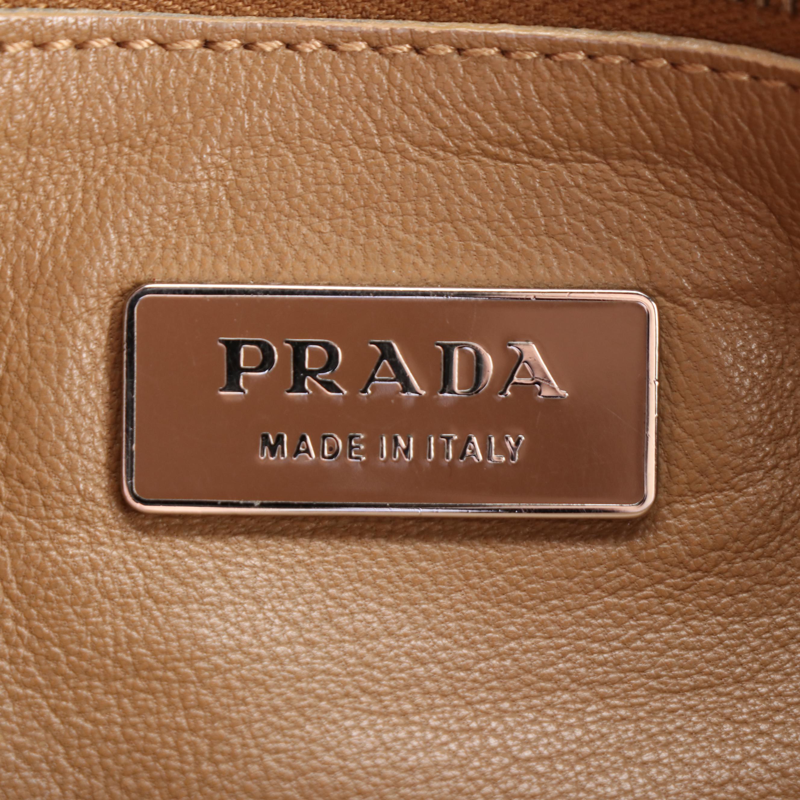 Prada Front-Flap Shoulder Bag in Grained Leather