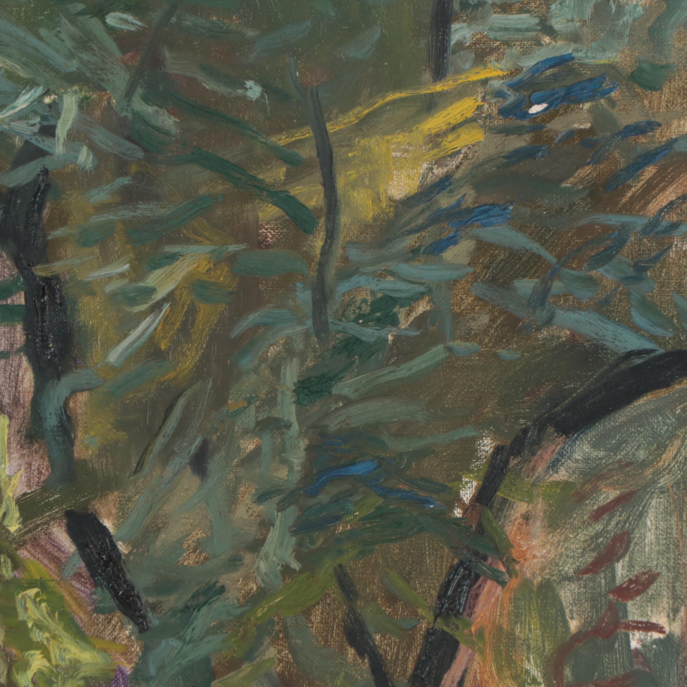 Richard Snyder Oil Painting of Trees, Late 20th Century