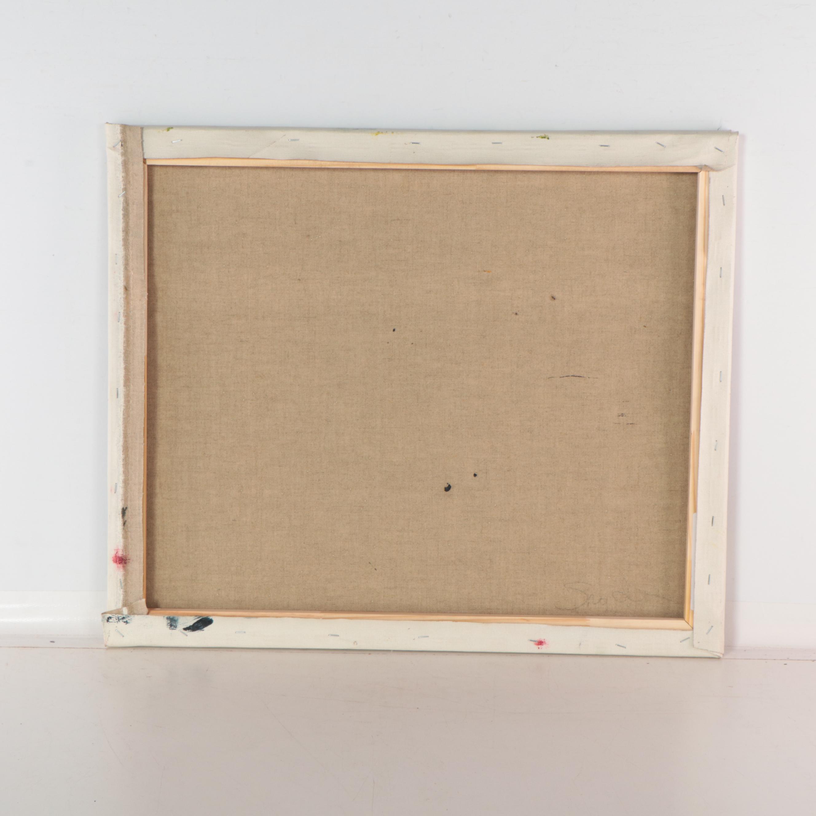 Richard Snyder Oil Painting of Trees, Late 20th Century