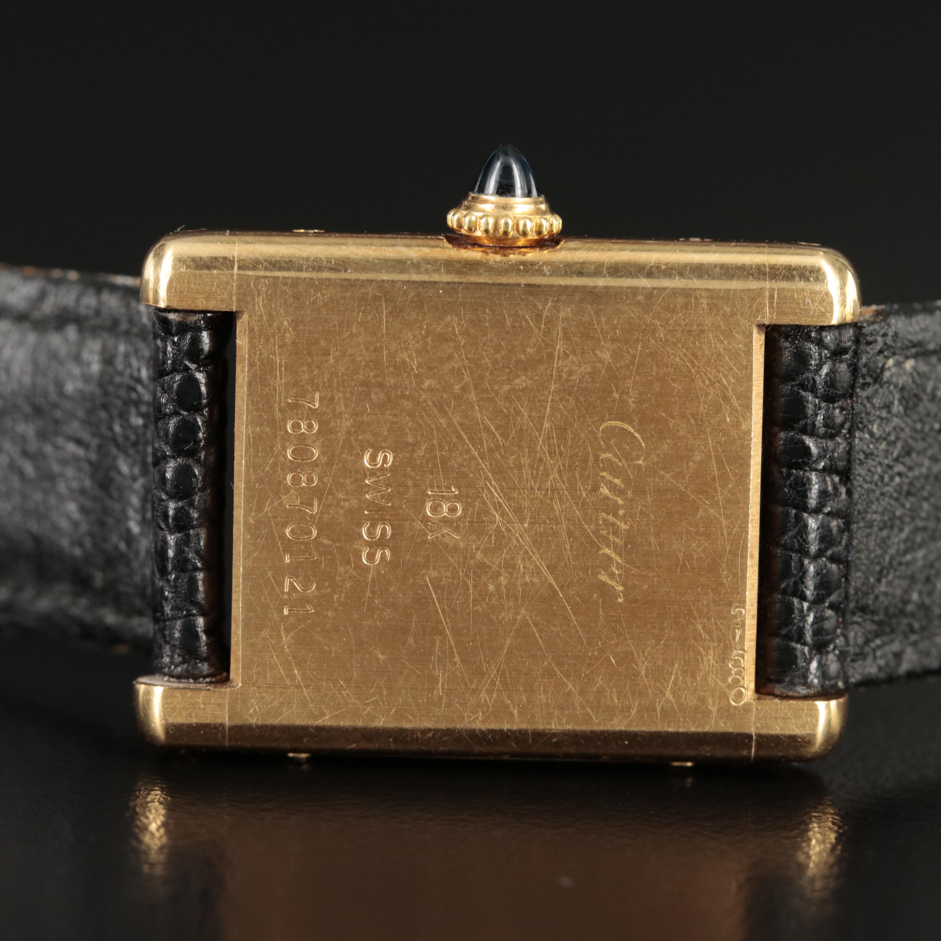 Cartier 18K Tank Stem Wind Watch