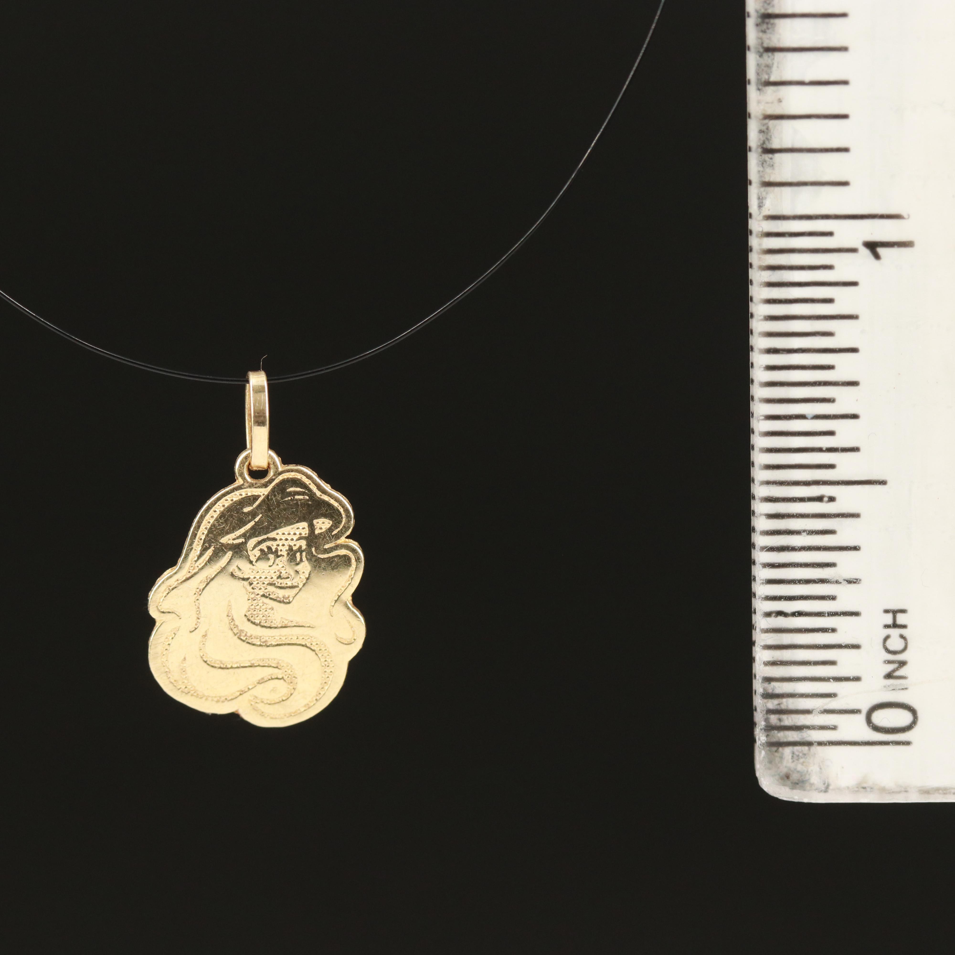 Disney "The Little Mermaid" Ariel 10K Pendant