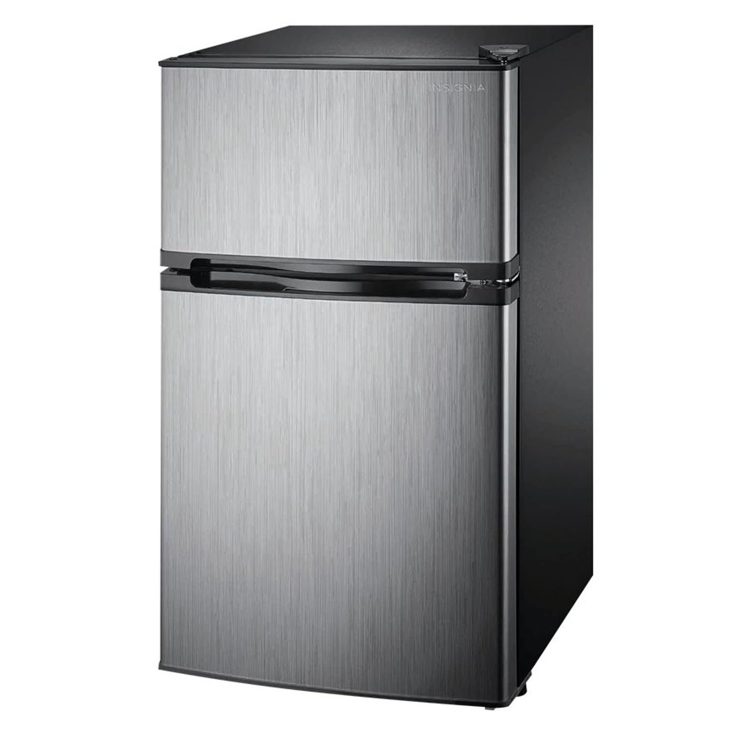 Insignia 3.0 Cu. Ft. Stainless Steel Mini Fridge with Top Freezer