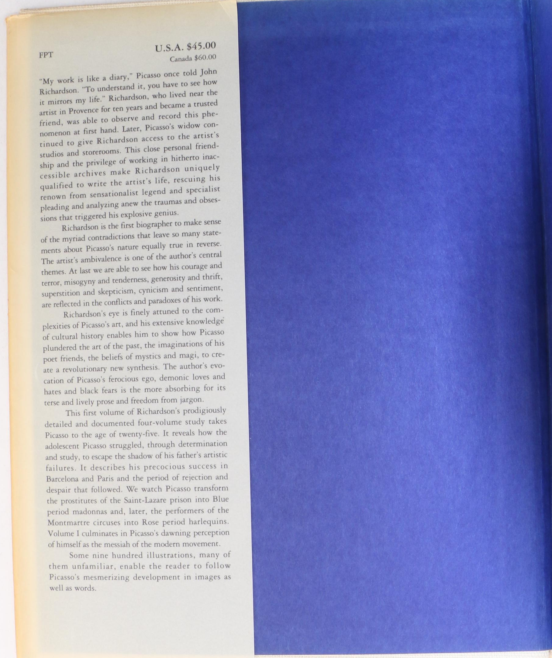 First Edition "A Life of Picasso: Volume I" by John Richardson and More