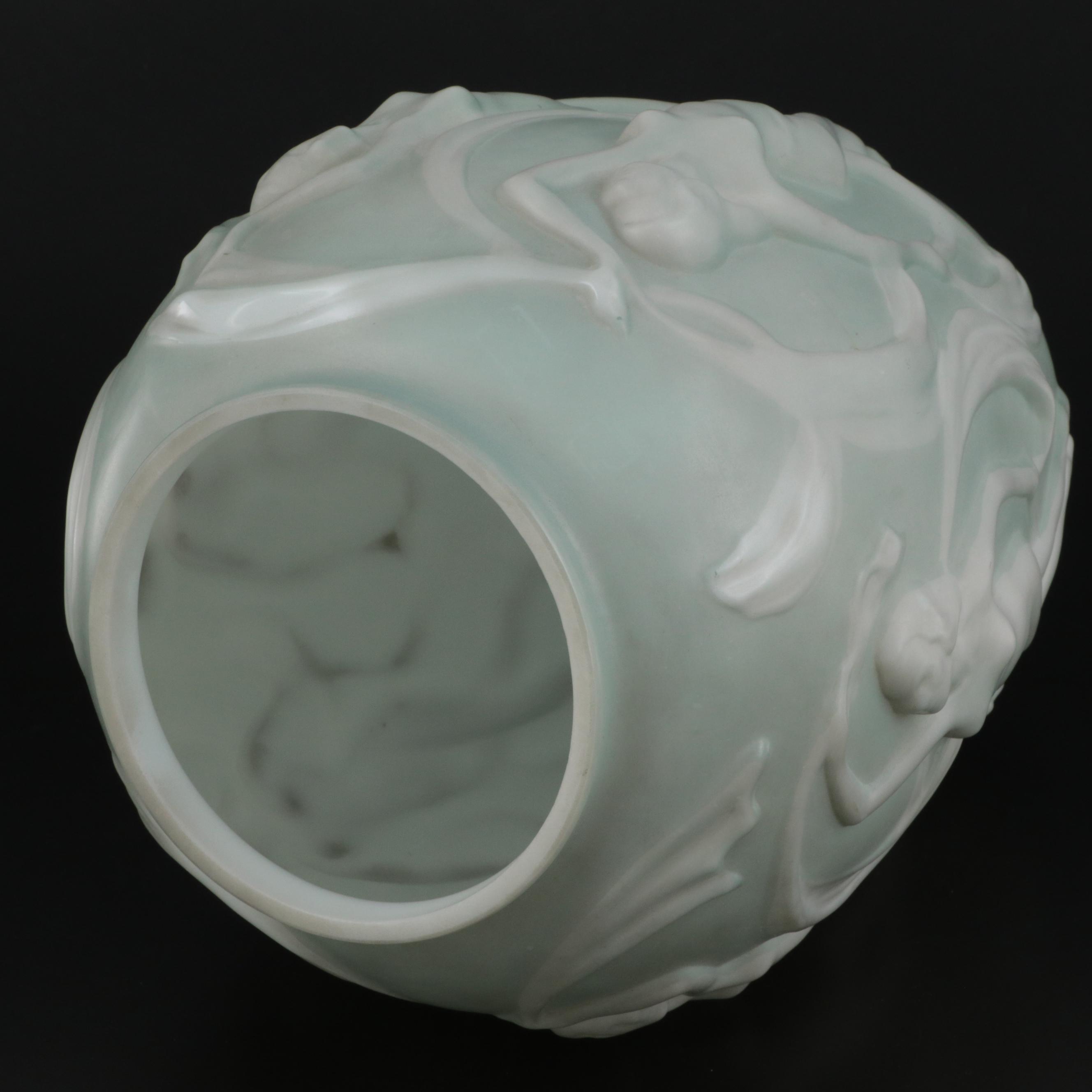 Phoenix Consolidated Dancing Nudes Glass Vase, 1930s