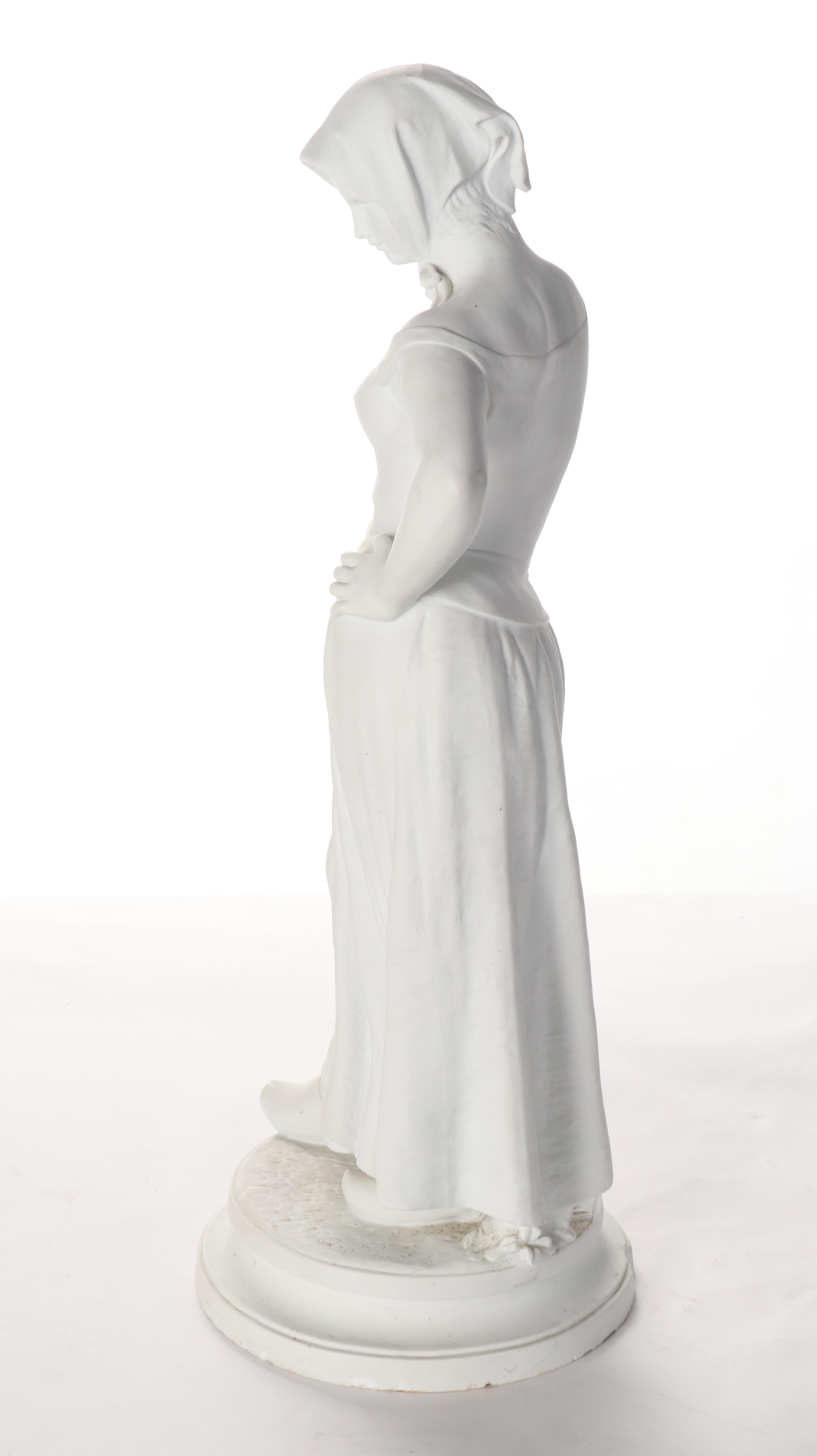 Parian Ware Sculpture After Alfred Boucher "La Faneuse"