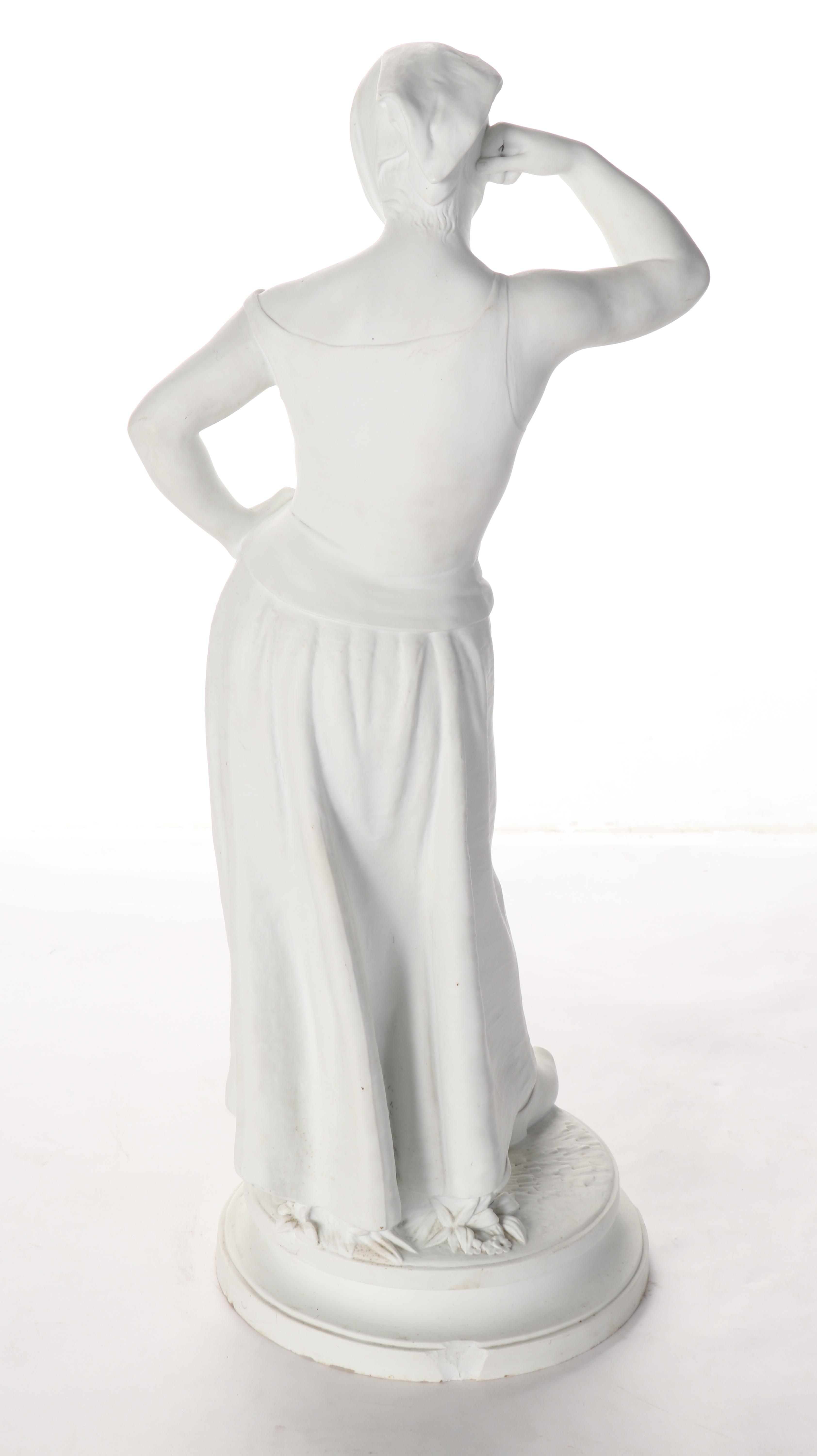 Parian Ware Sculpture After Alfred Boucher "La Faneuse"