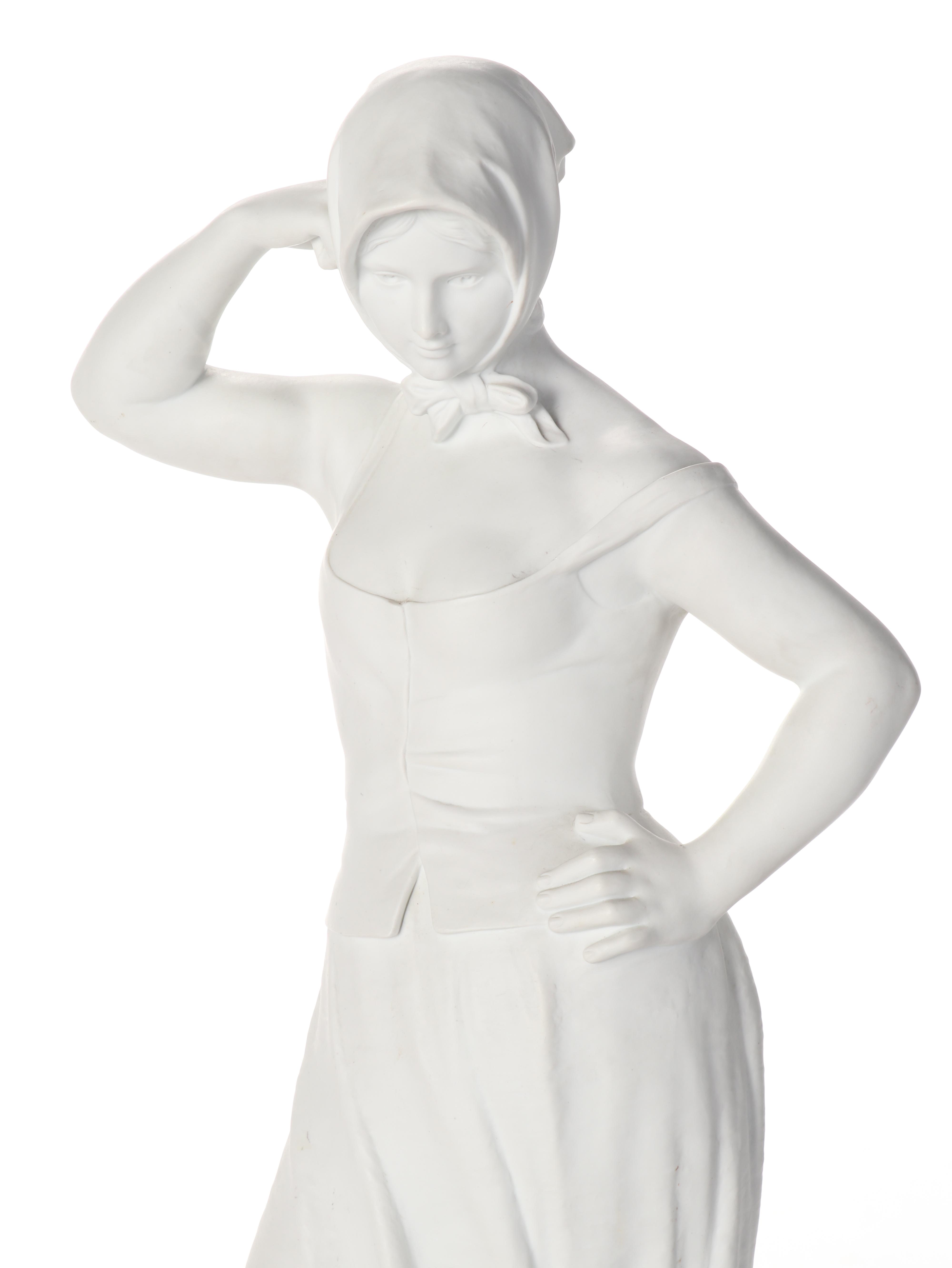 Parian Ware Sculpture After Alfred Boucher "La Faneuse"