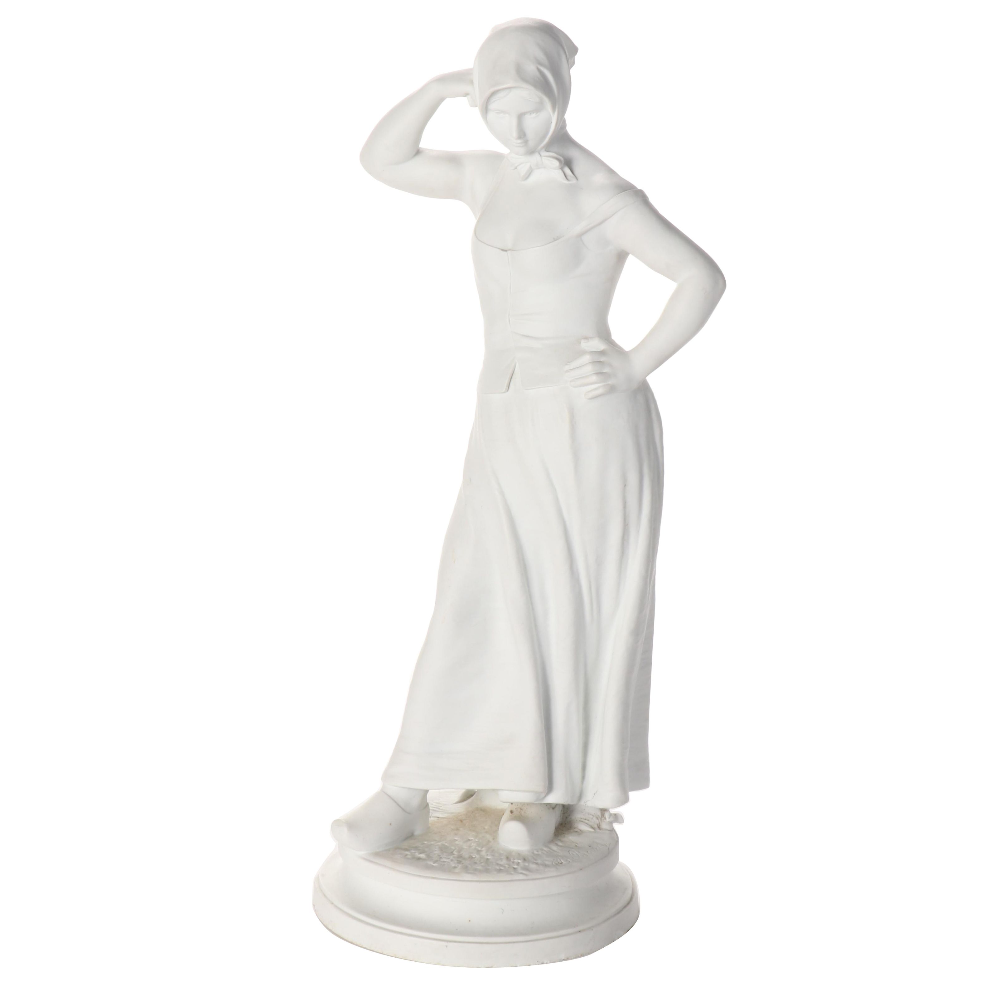 Parian Ware Sculpture After Alfred Boucher "La Faneuse"