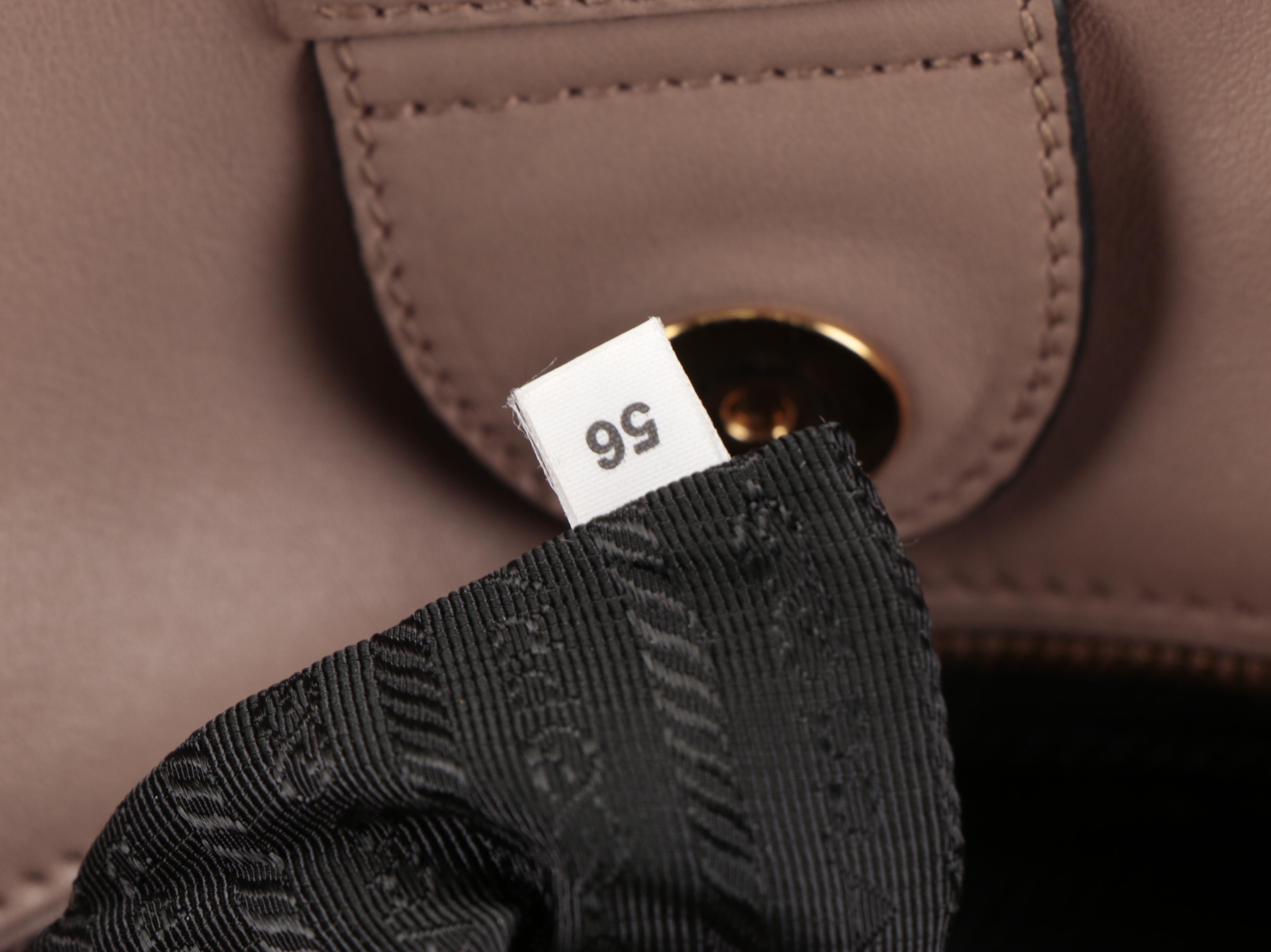 Prada Taupe Leather Tote Bag