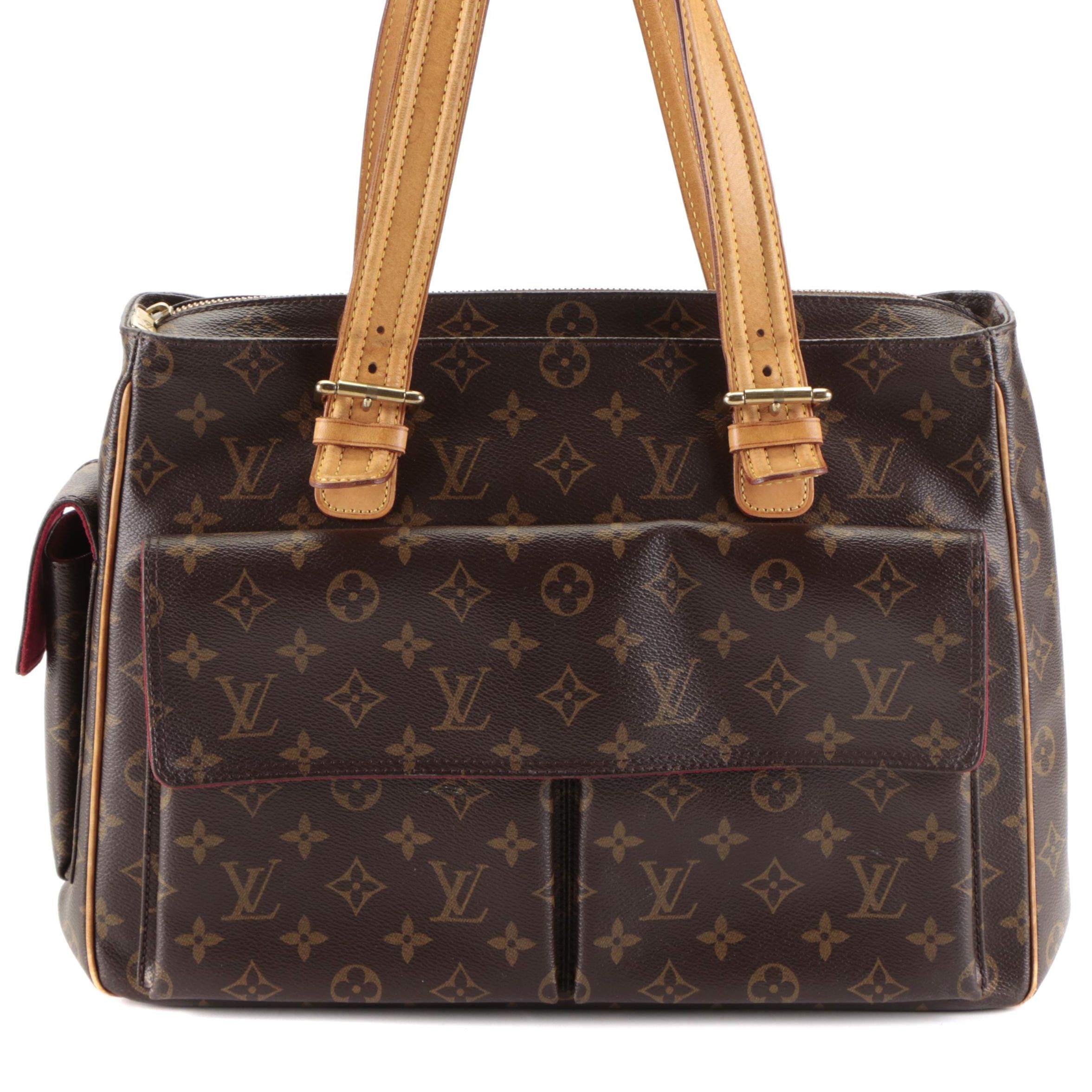 Louis Vuitton sac à main modèle multipli cité en toile et cuir