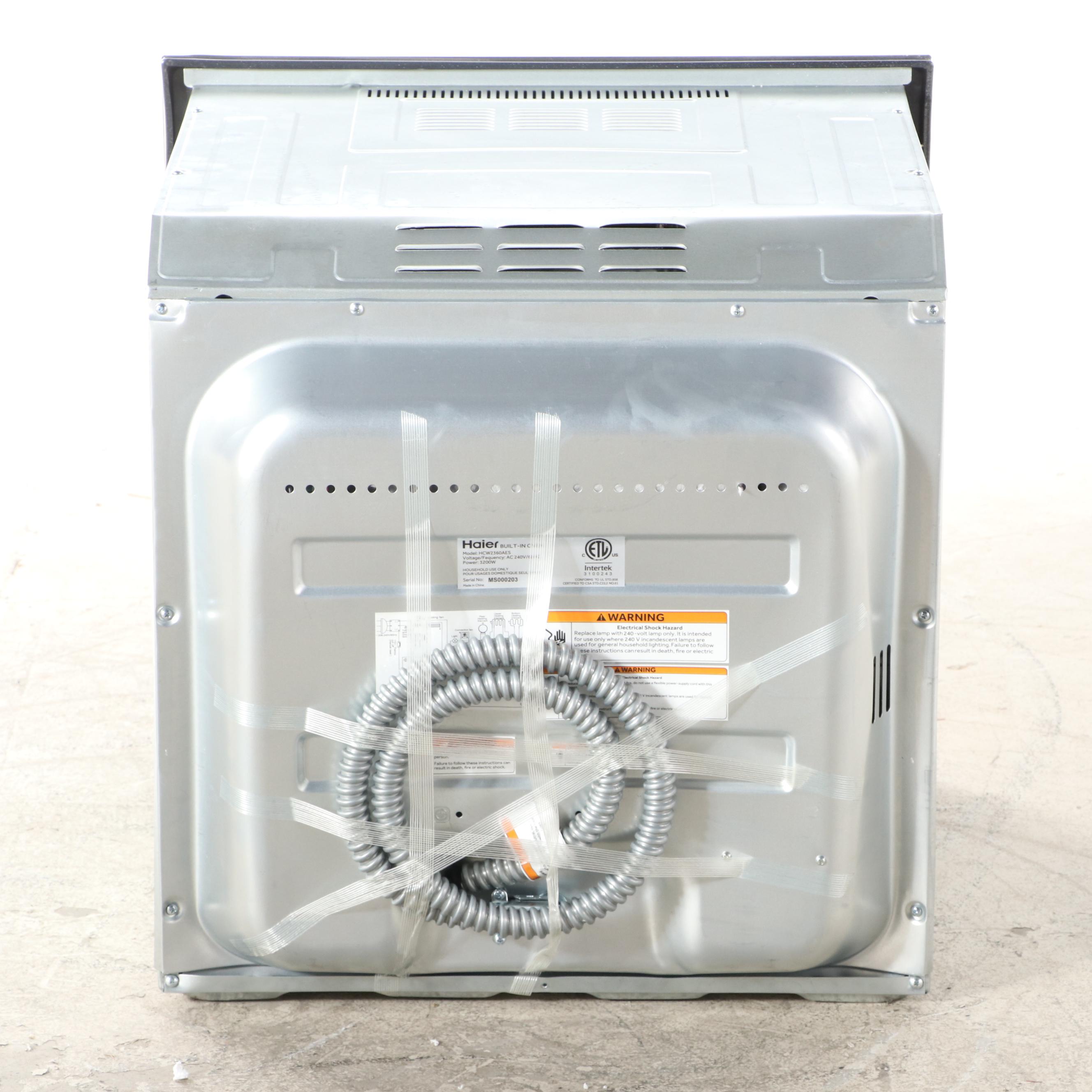 Haier 24" Stainless Steel Built-In Single Electric Convection Wall Oven