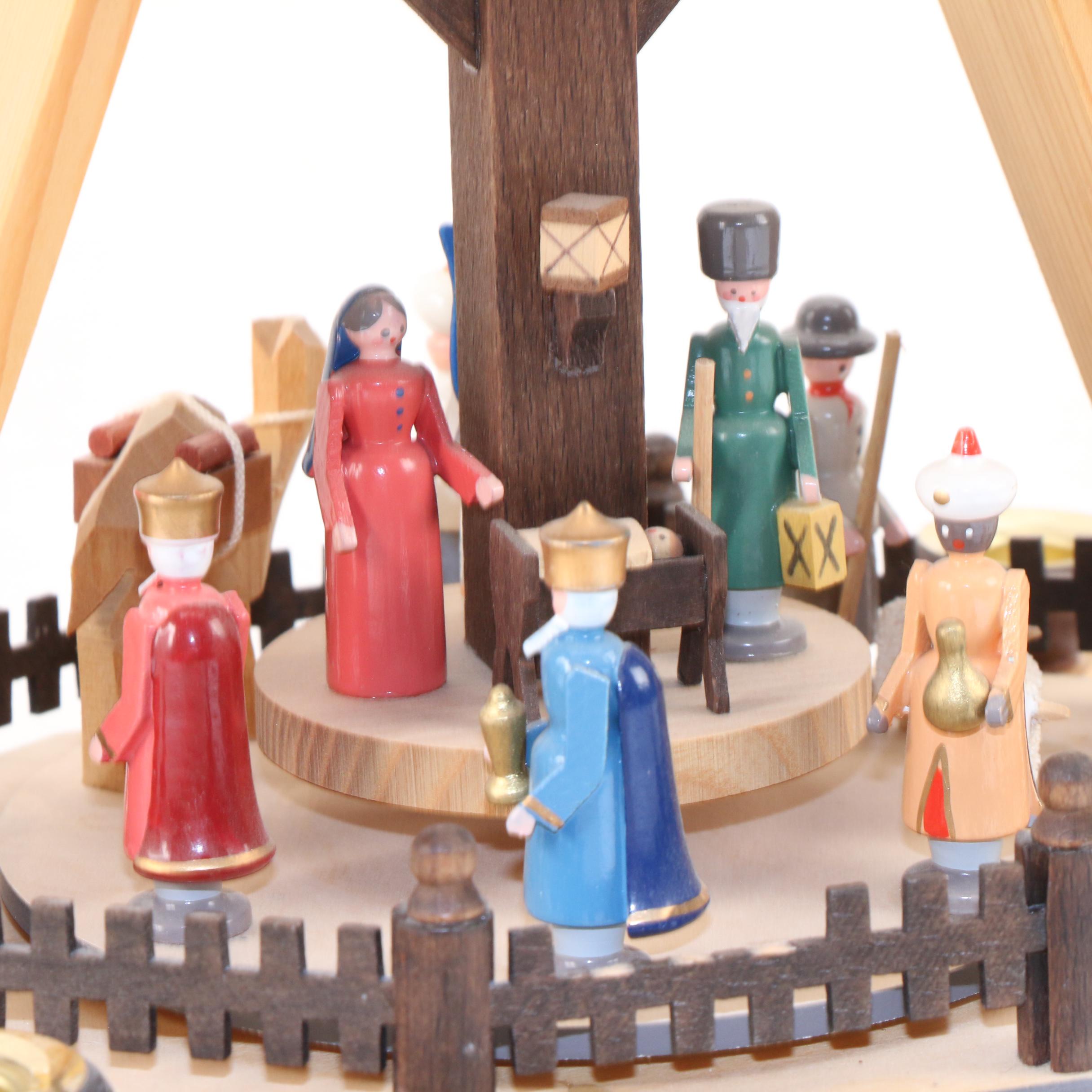 Christmas Pyramid with Playmobil Nativity Set