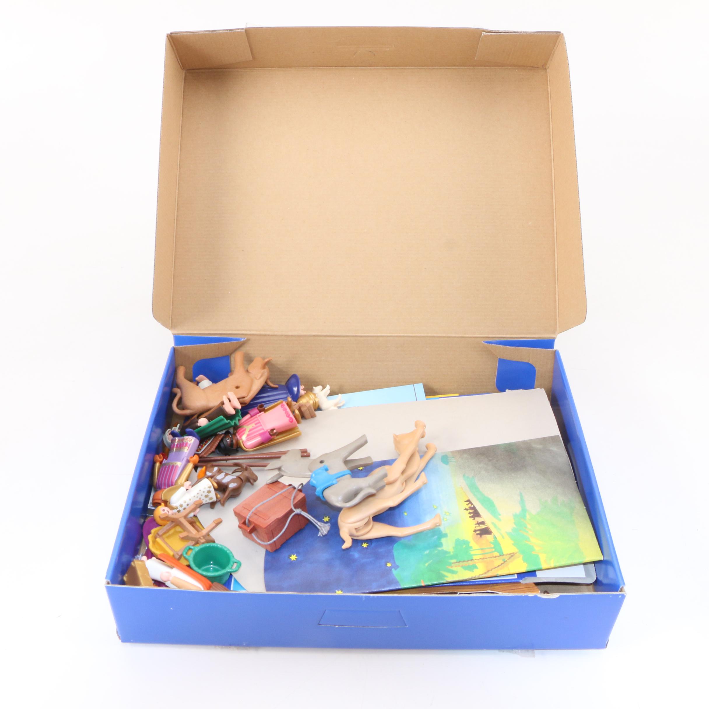 Christmas Pyramid with Playmobil Nativity Set