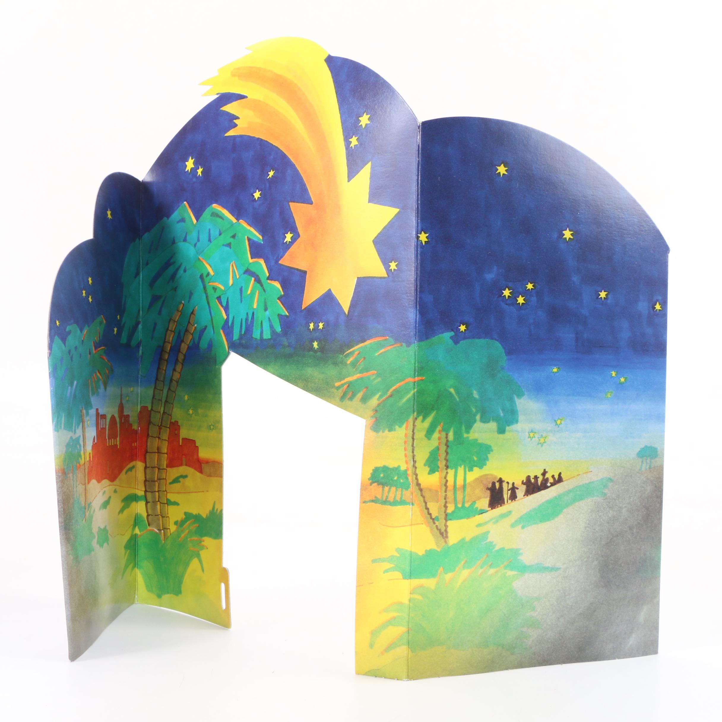 Christmas Pyramid with Playmobil Nativity Set