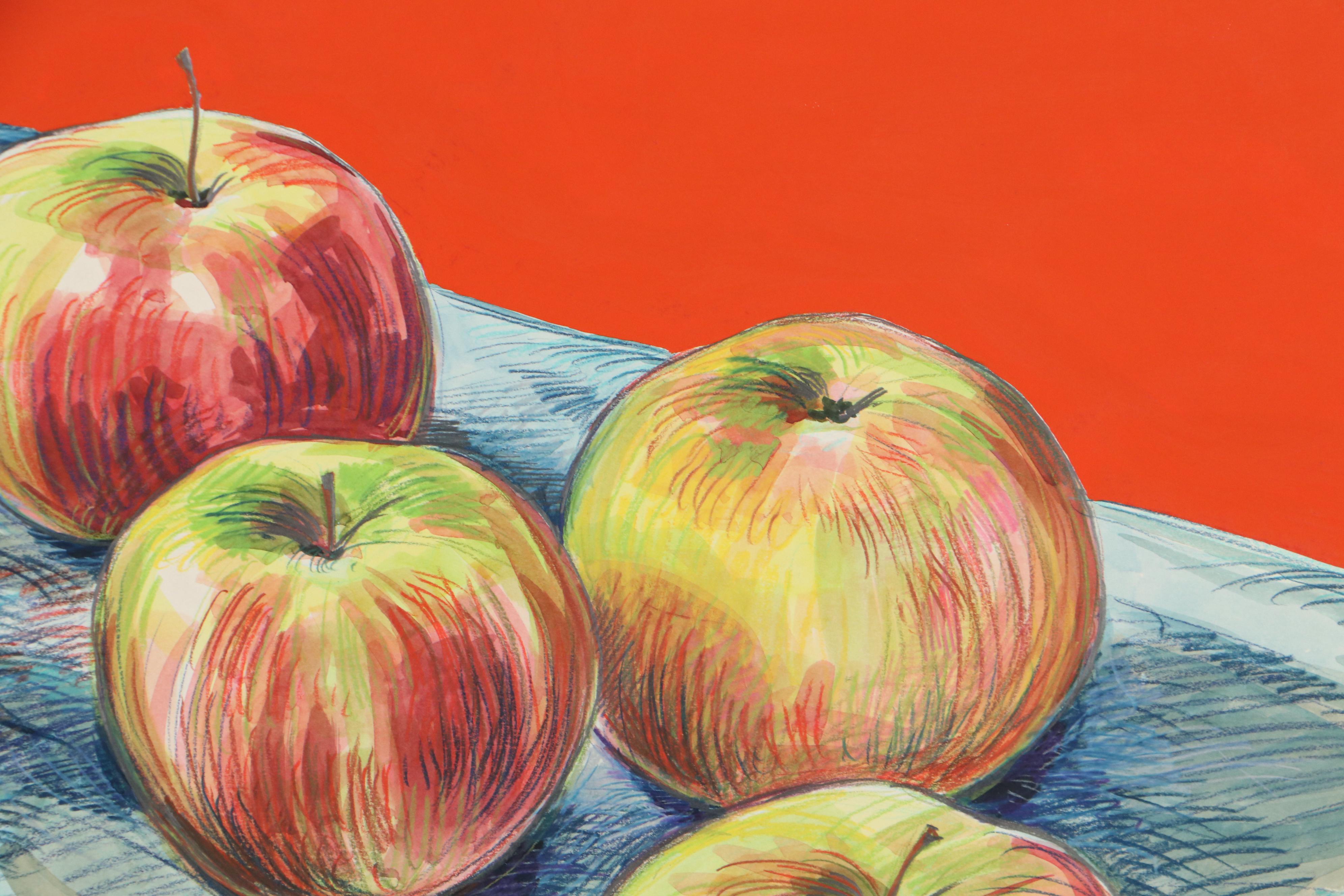 Robert Domin Still Life Mixed Media Drawing, Circa 1980