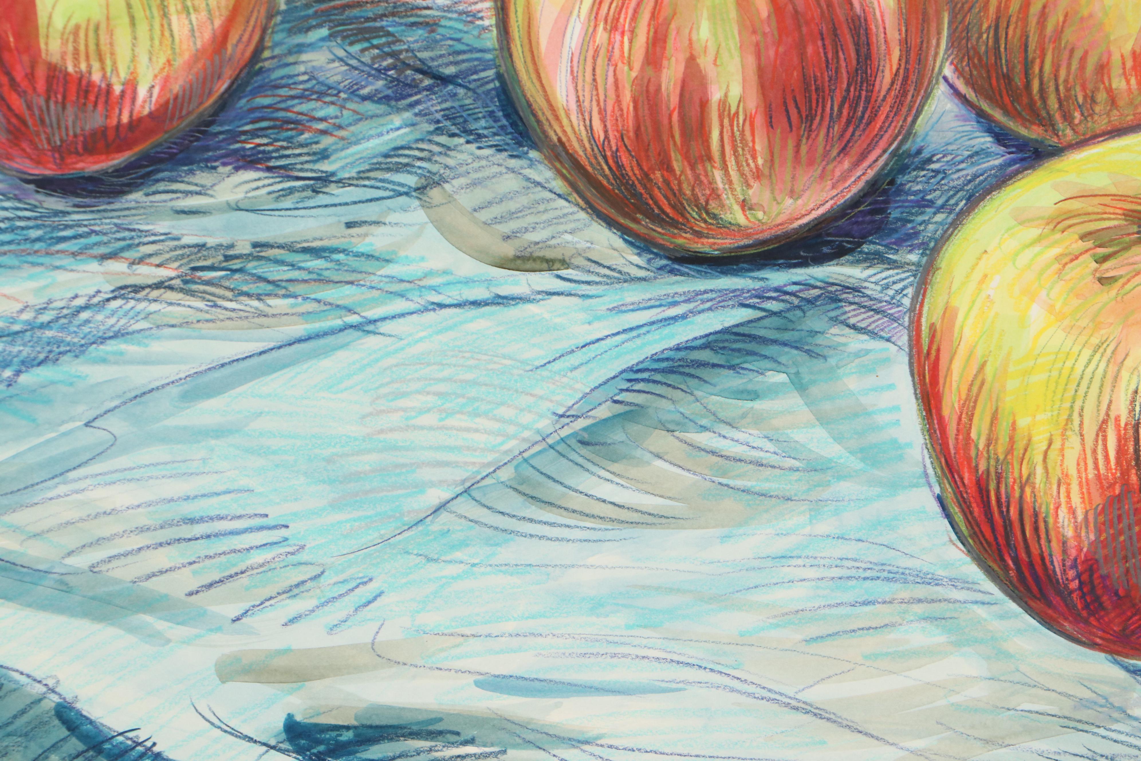 Robert Domin Still Life Mixed Media Drawing, Circa 1980