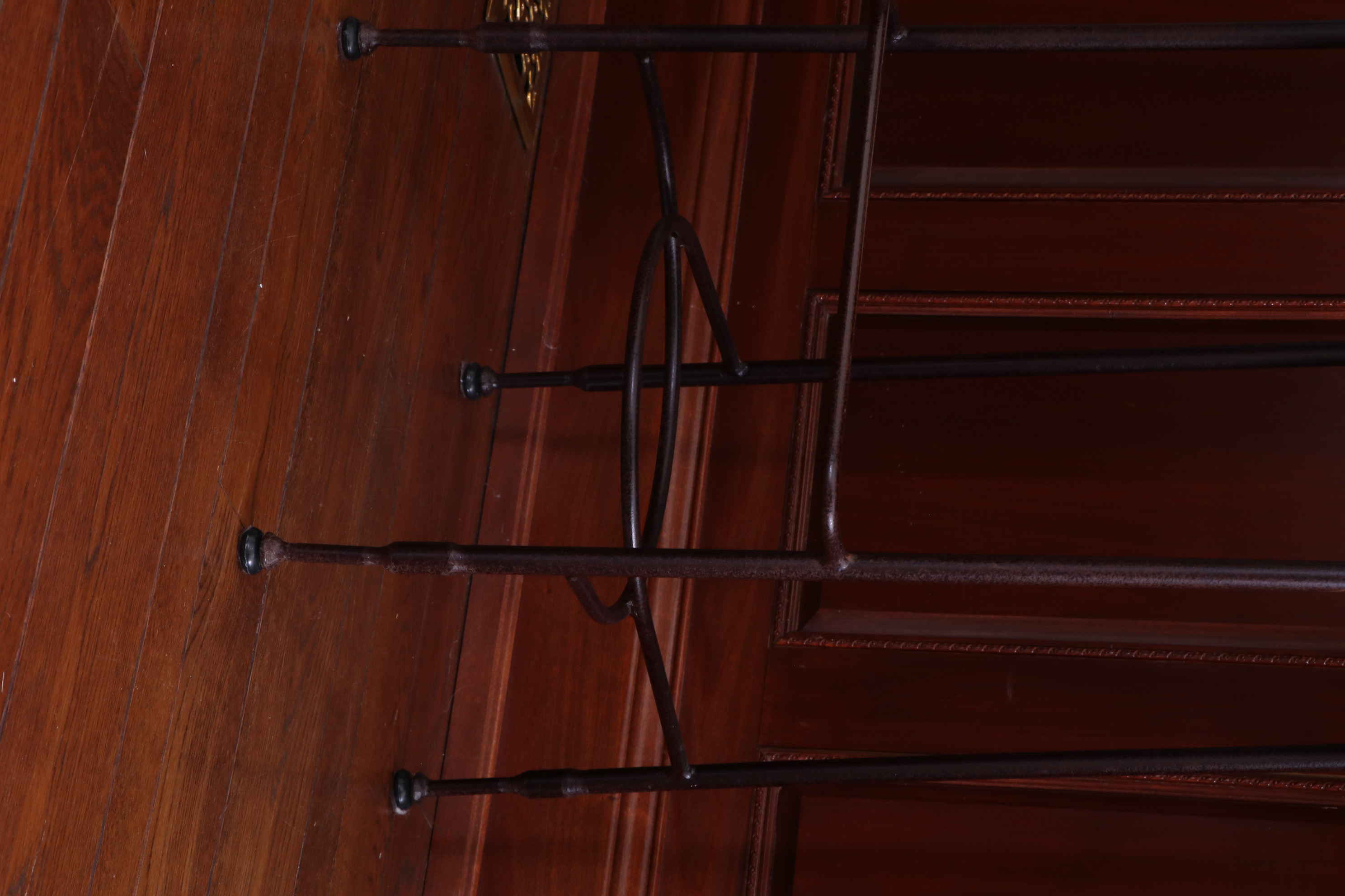 Arhaus "Kenya" Copper Top Bar Table with Leather Cafe Stools