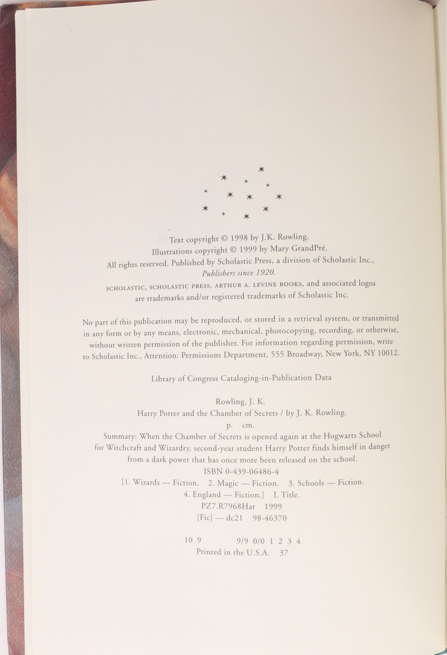 Complete "Harry Potter" Series by J.K. Rowling Including First American Editions