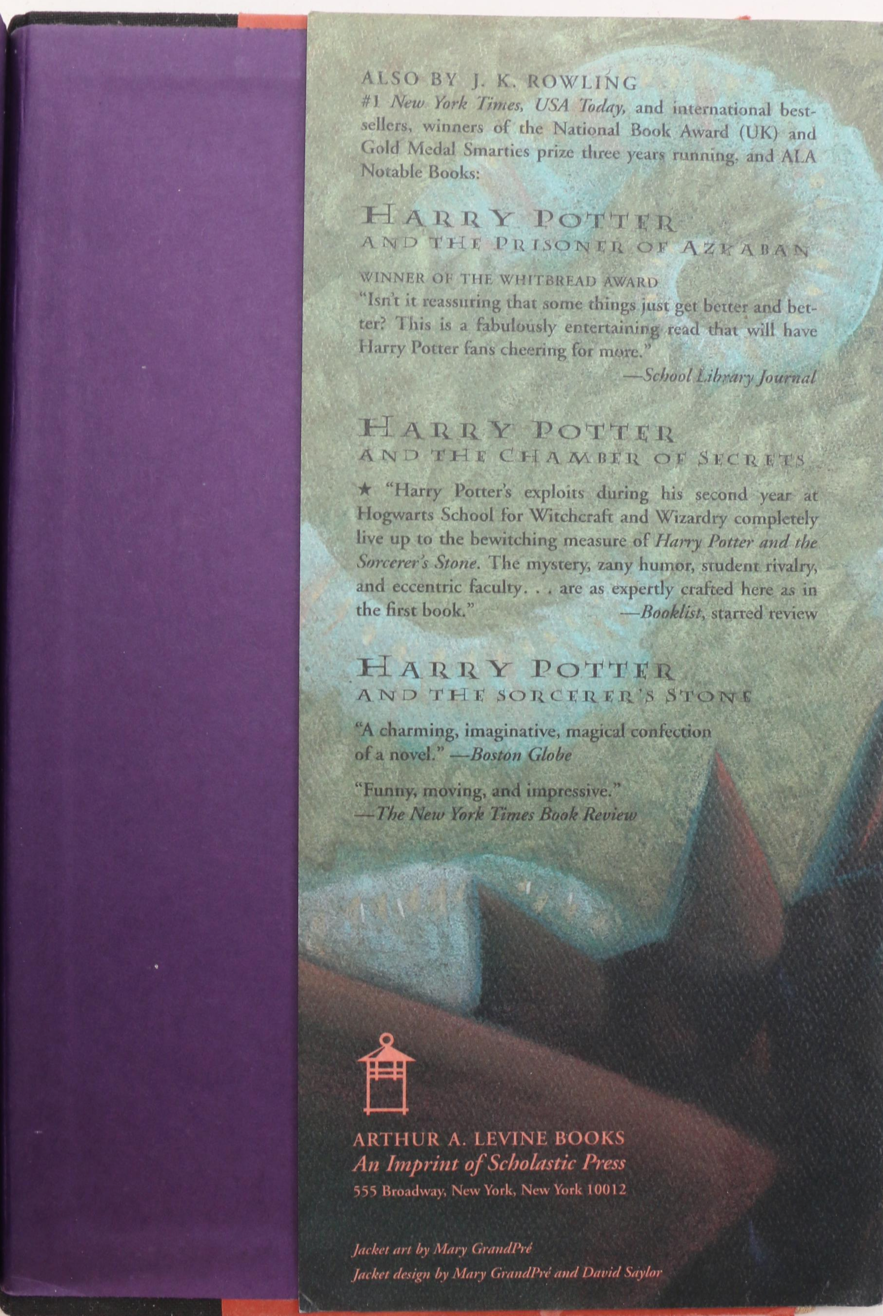 Complete "Harry Potter" Series by J.K. Rowling Including First American Editions