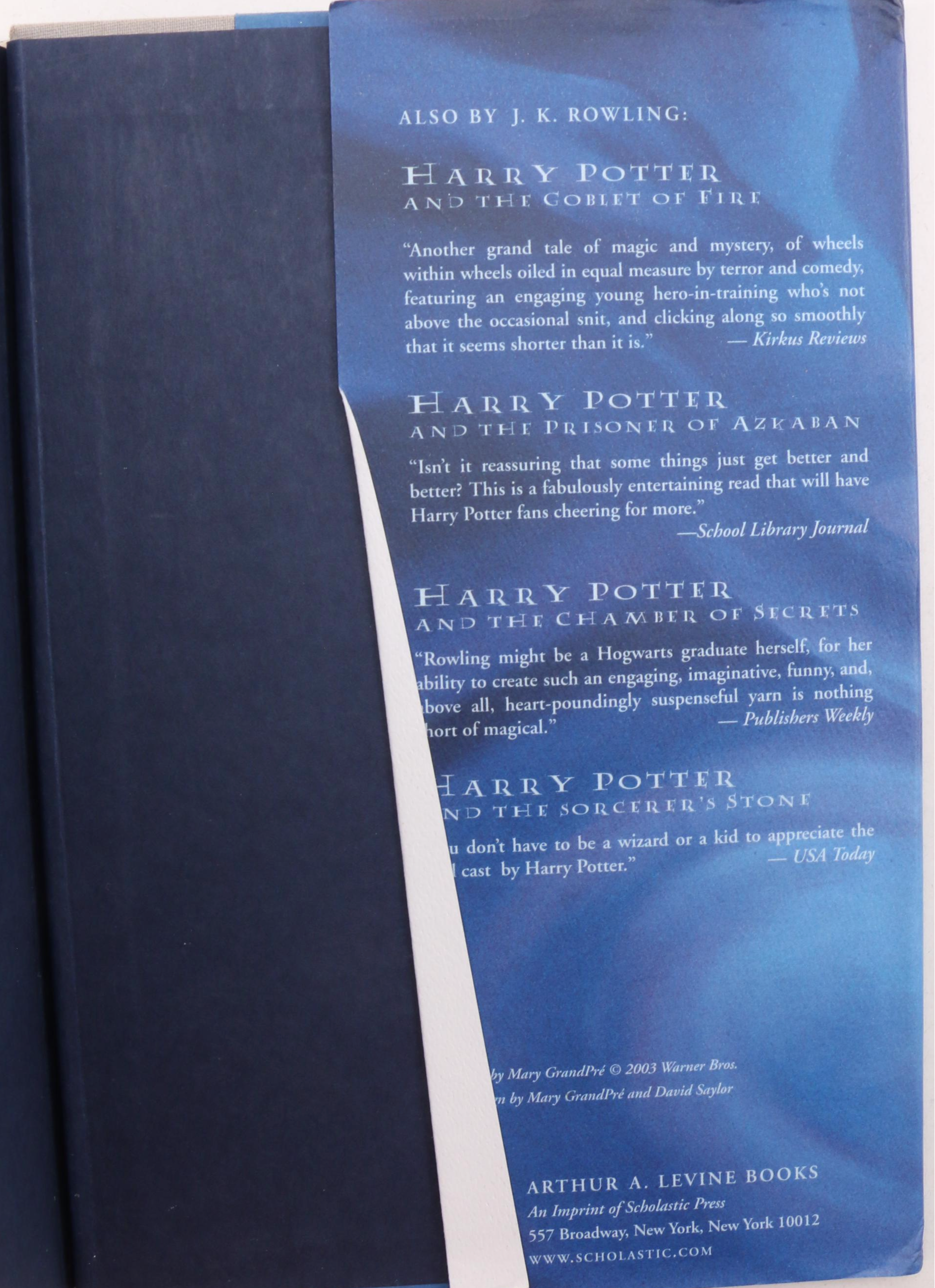 Complete "Harry Potter" Series by J.K. Rowling Including First American Editions