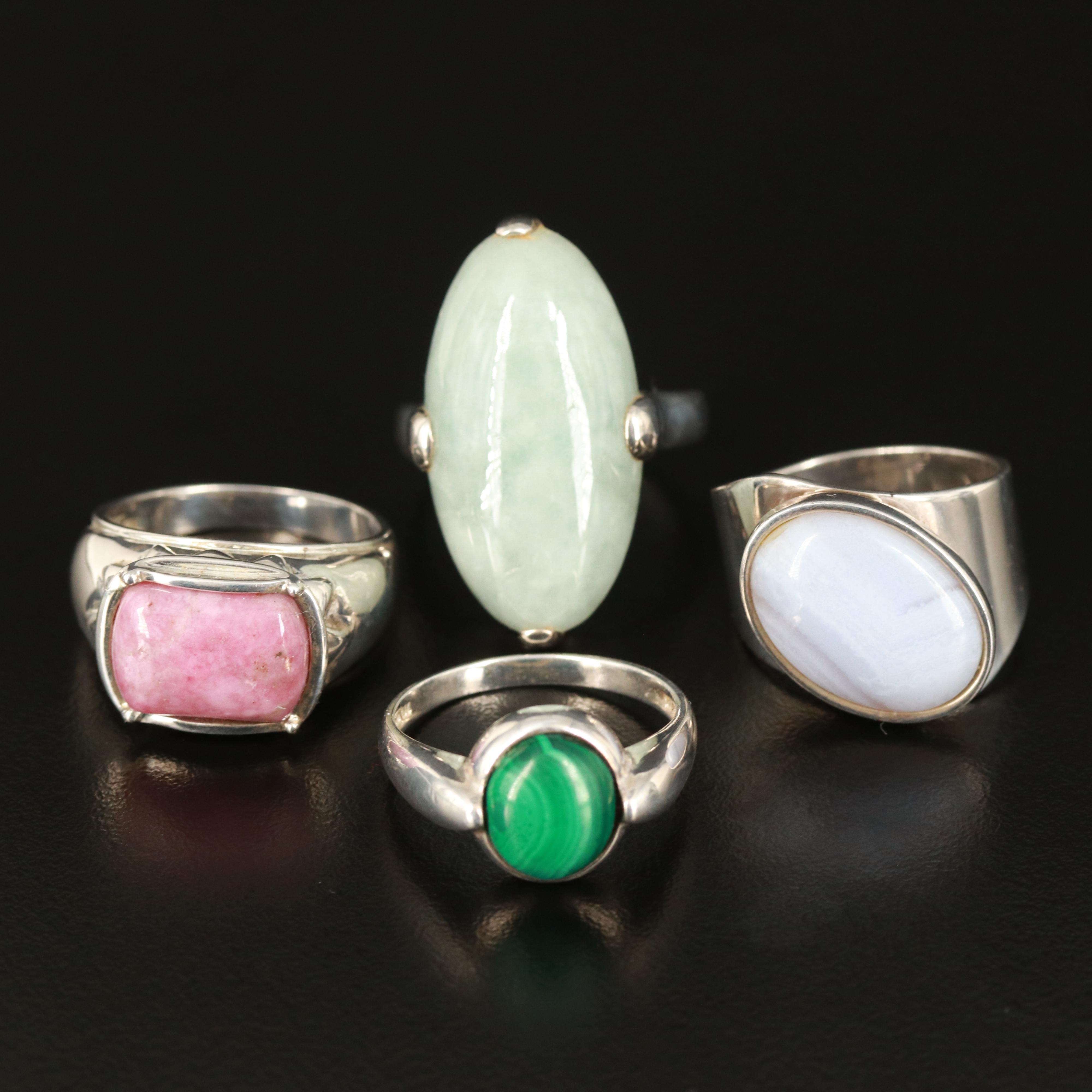 Desert Rose Trading and Lace Agate Featured in Sterling Ring Collection