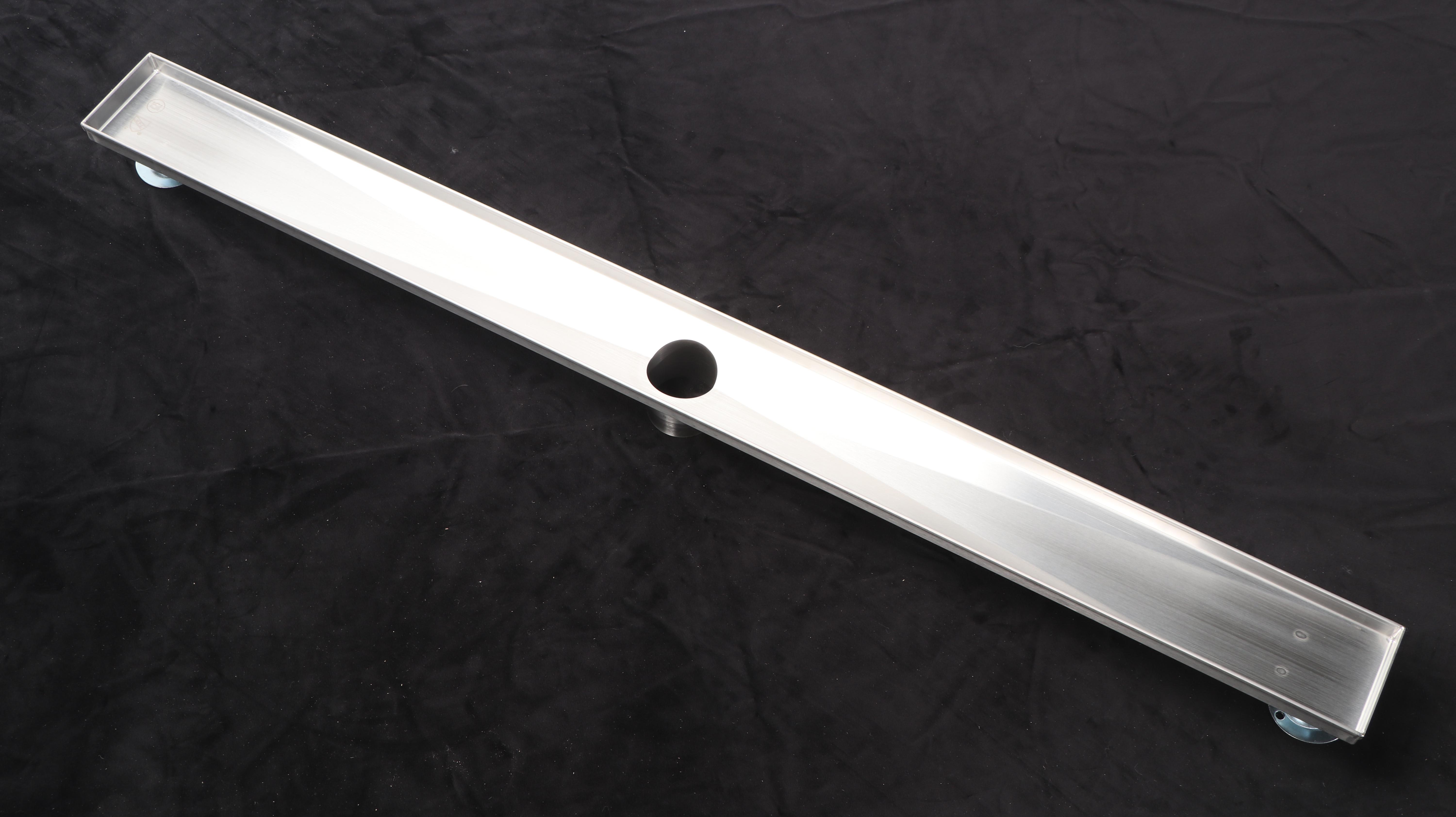 40" Linear Tile-In Shower Drain in Brushed Stainless Steel