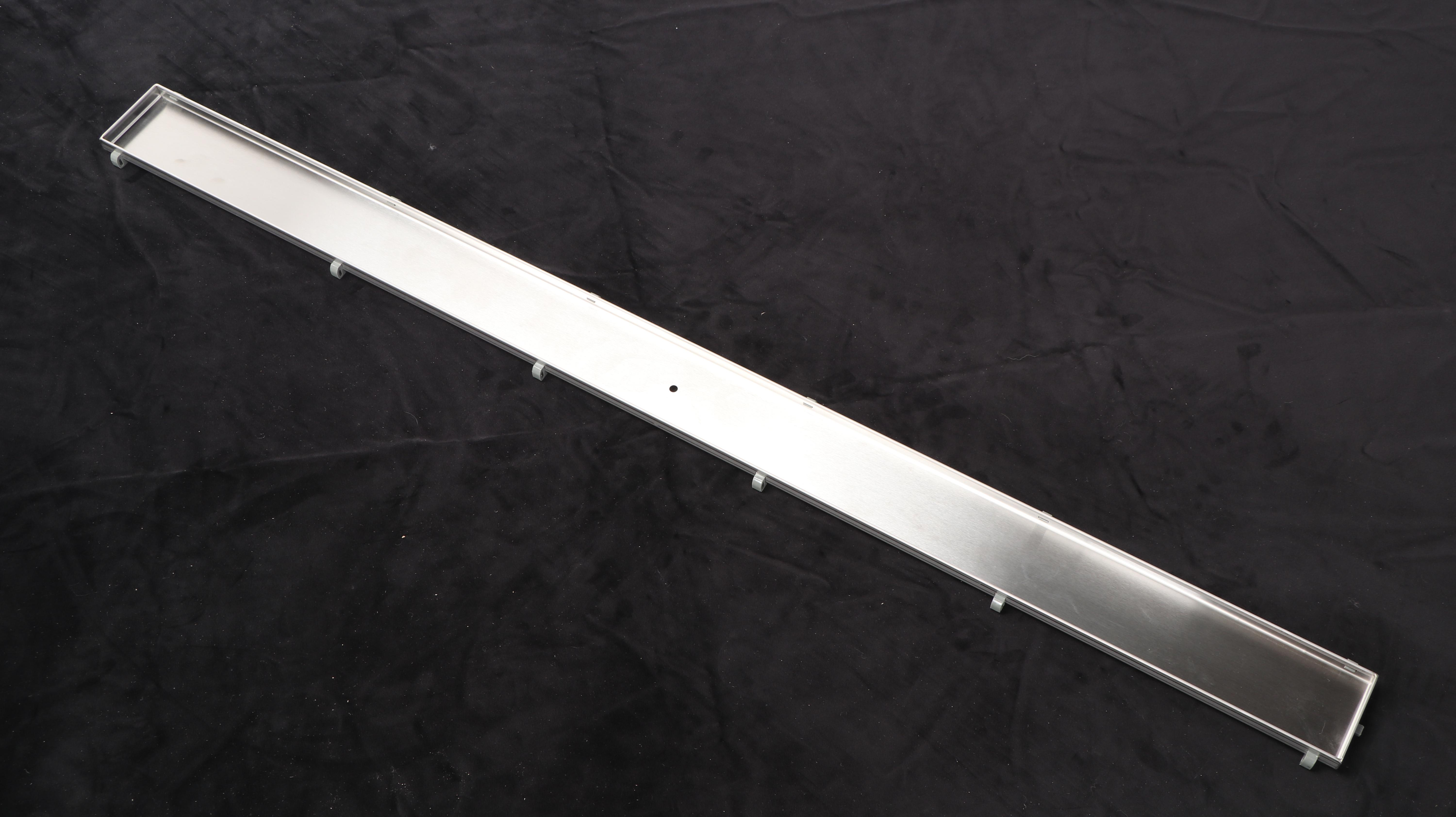 40" Linear Tile-In Shower Drain in Brushed Stainless Steel