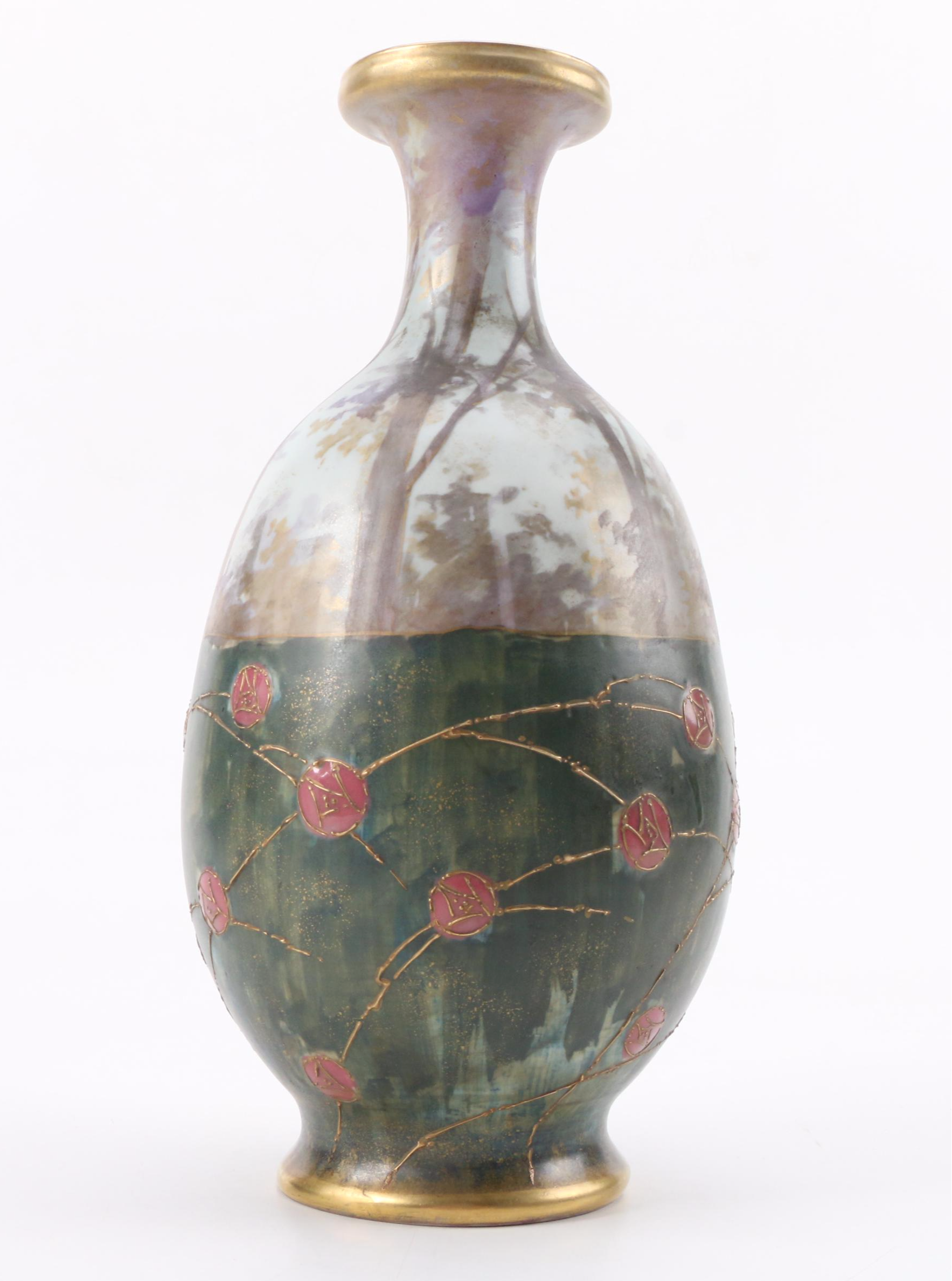 RStK Turn-Teplitz Amphora Art Nouveau Princess Porcelain Vase