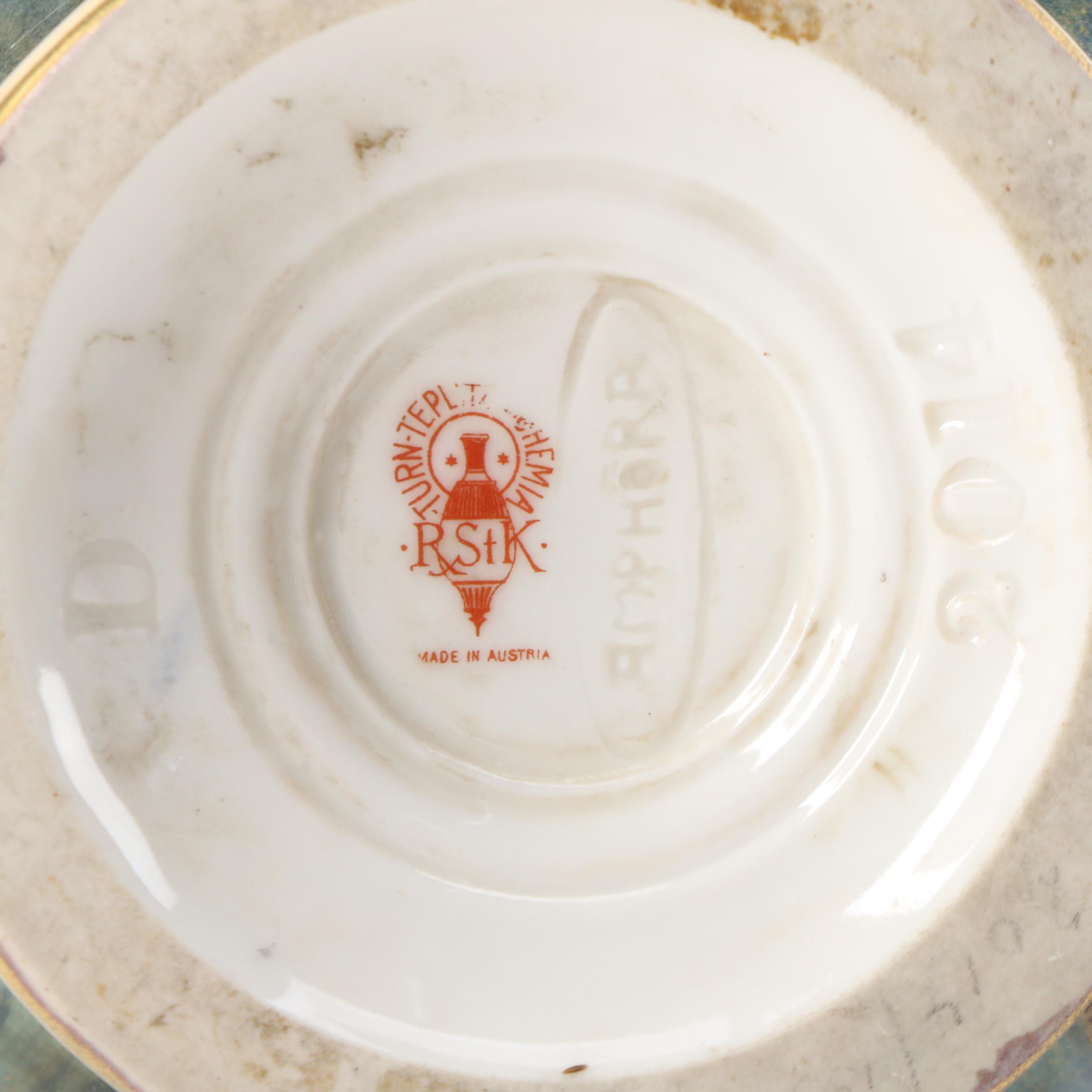 RStK Turn-Teplitz Amphora Art Nouveau Princess Porcelain Vase