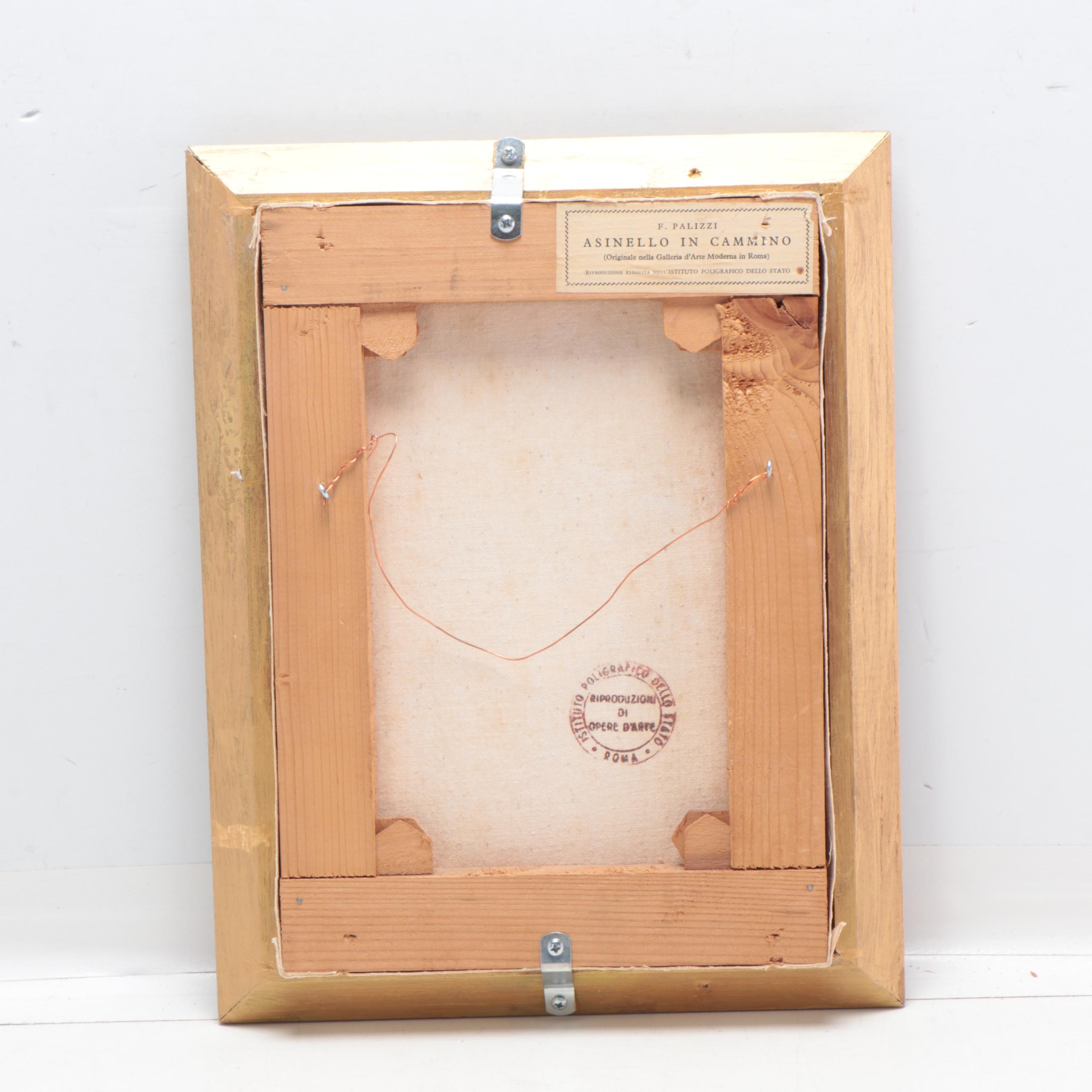 Collotype After Filippo Palizzi "Asinello in Cammino"