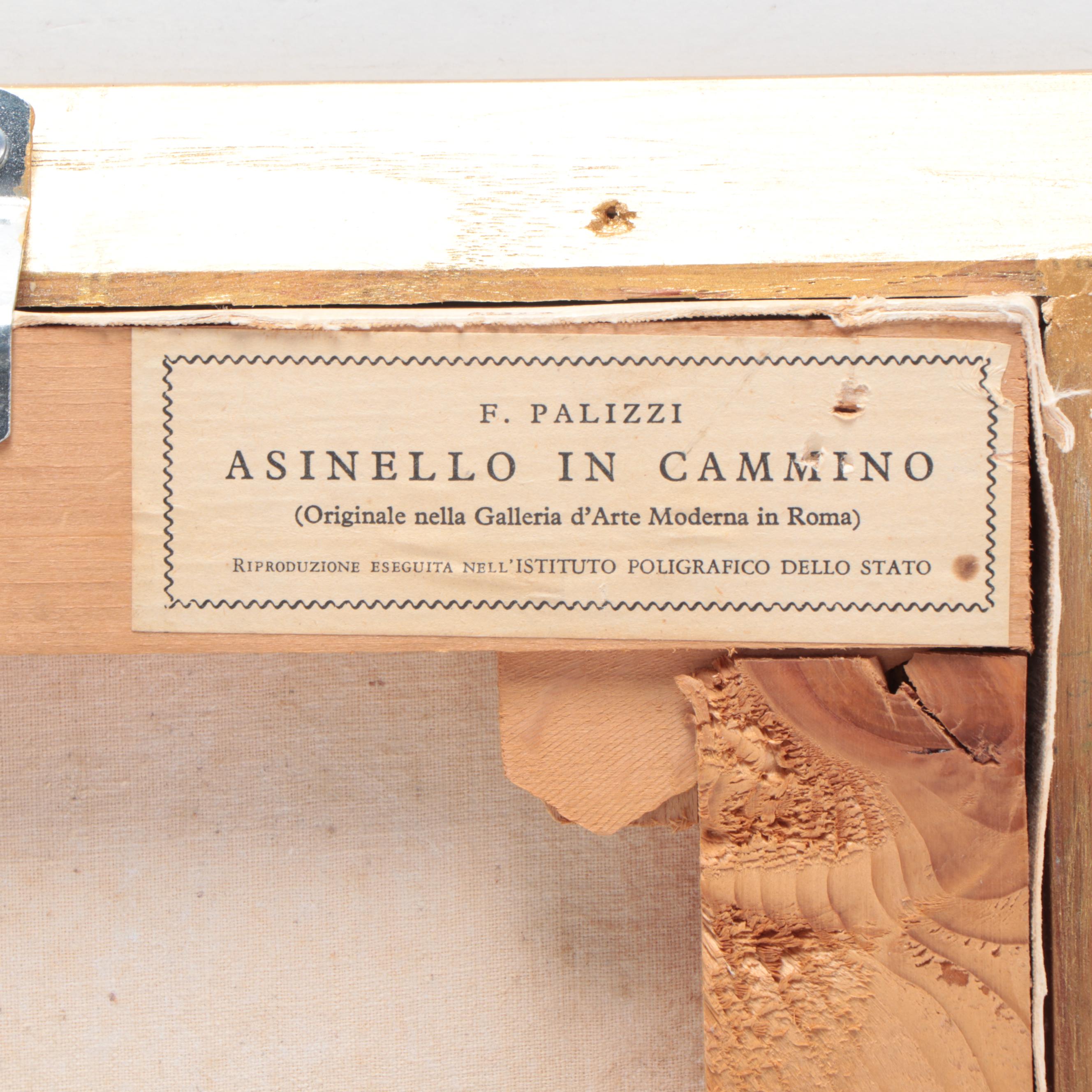 Collotype After Filippo Palizzi "Asinello in Cammino"