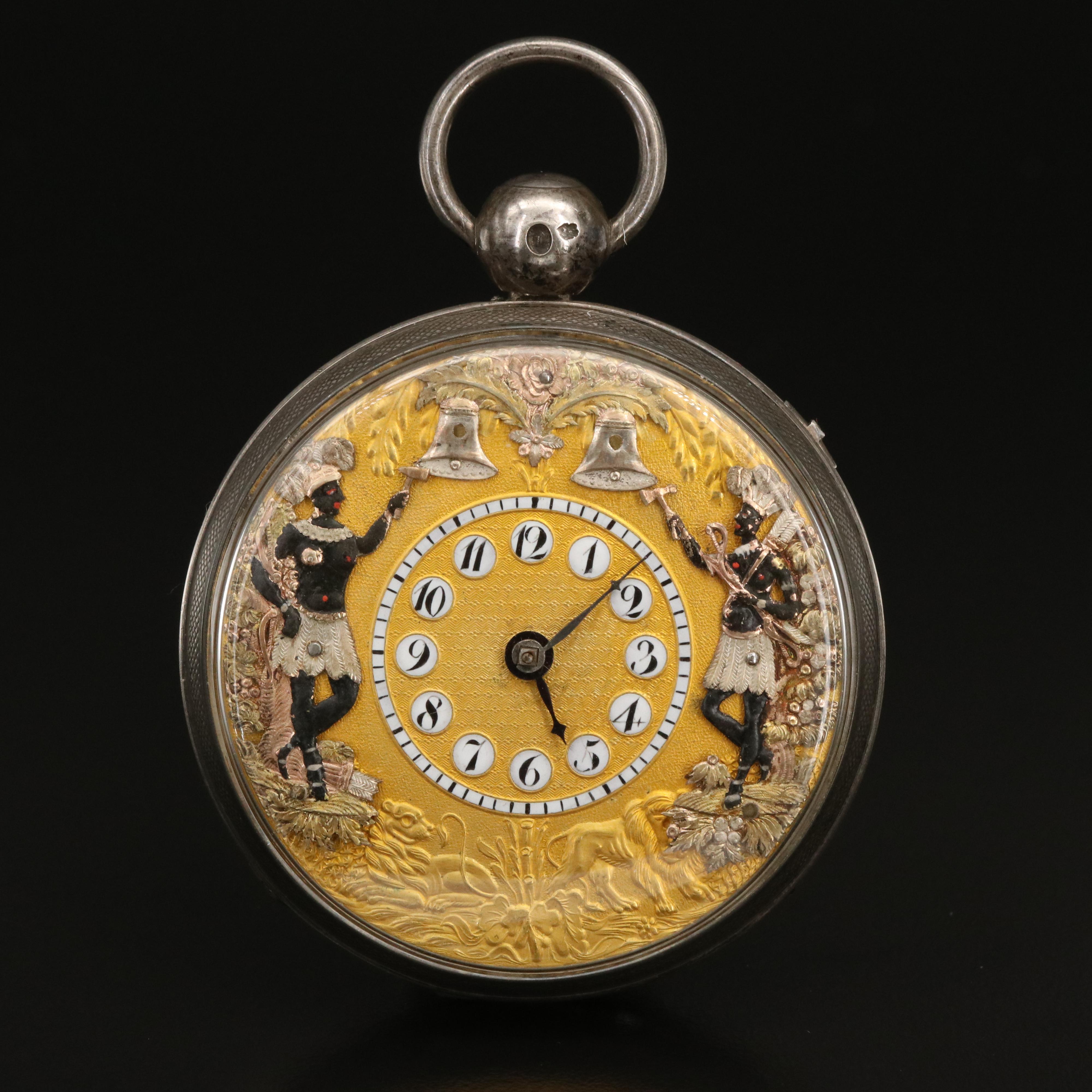 Vintage Unusual Dial French Pocket Watch