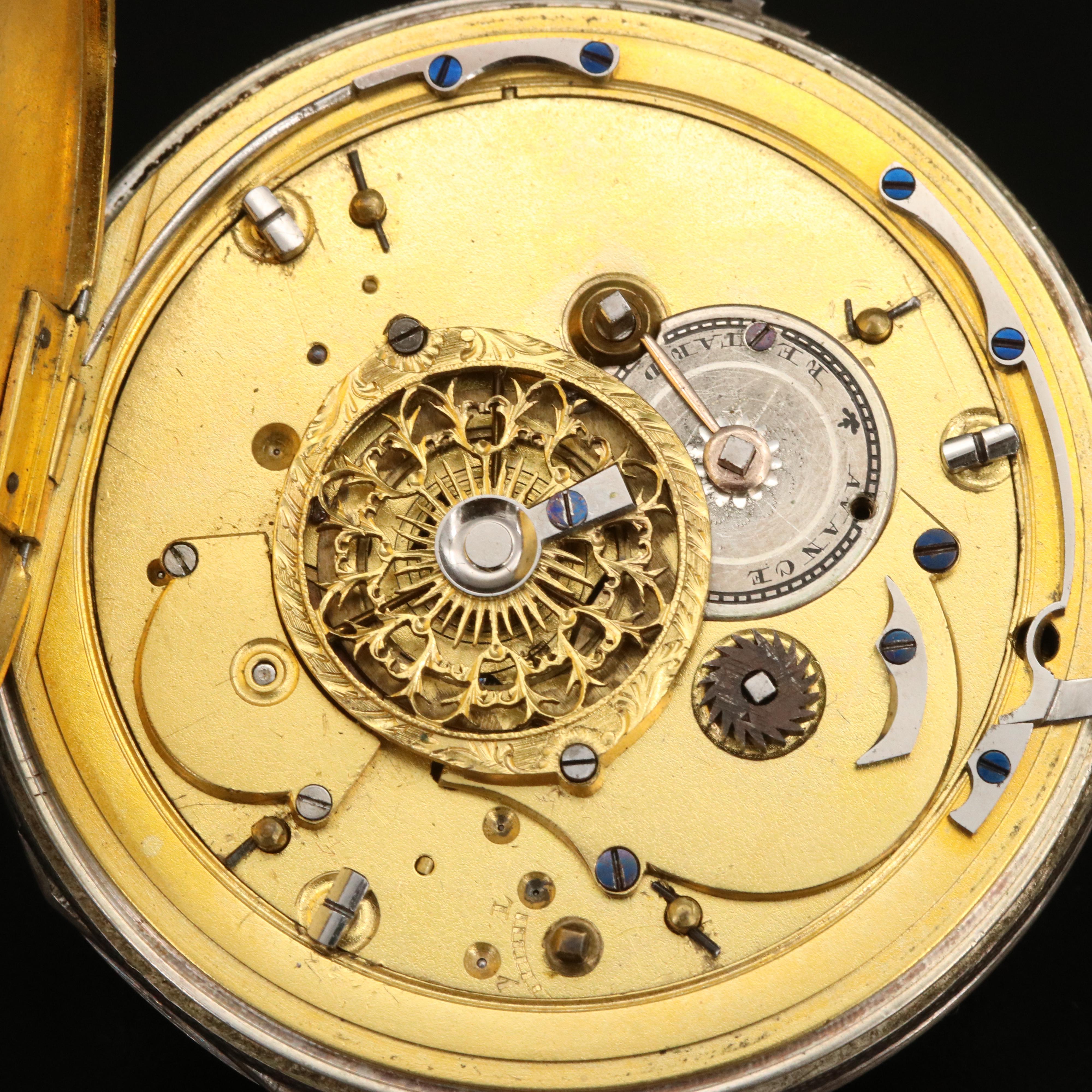 Vintage Unusual Dial French Pocket Watch