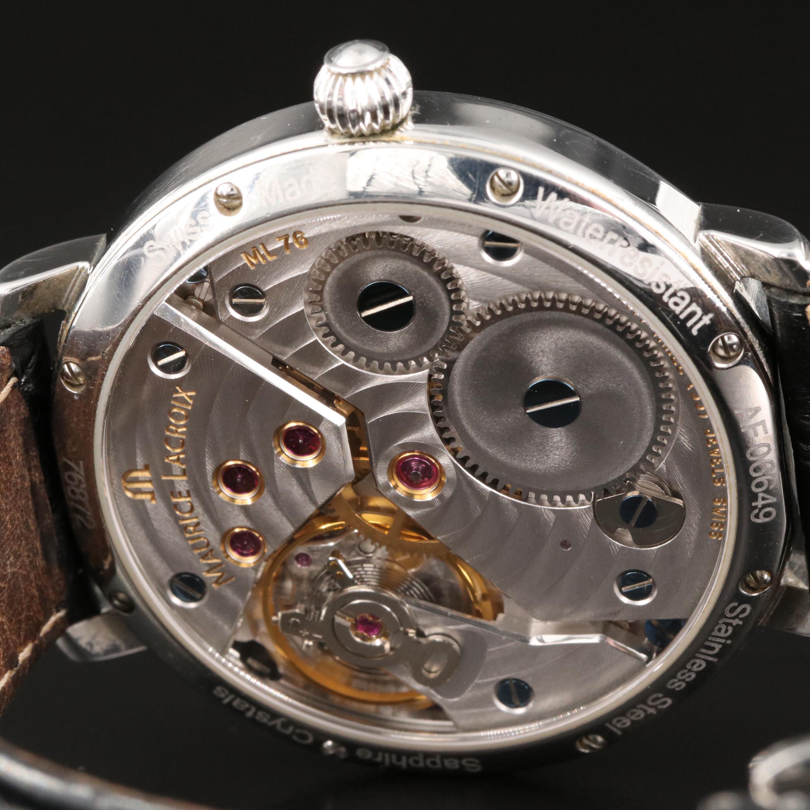 Maurice Lacroix Calendrier Retrograde Stainless Steel Watch