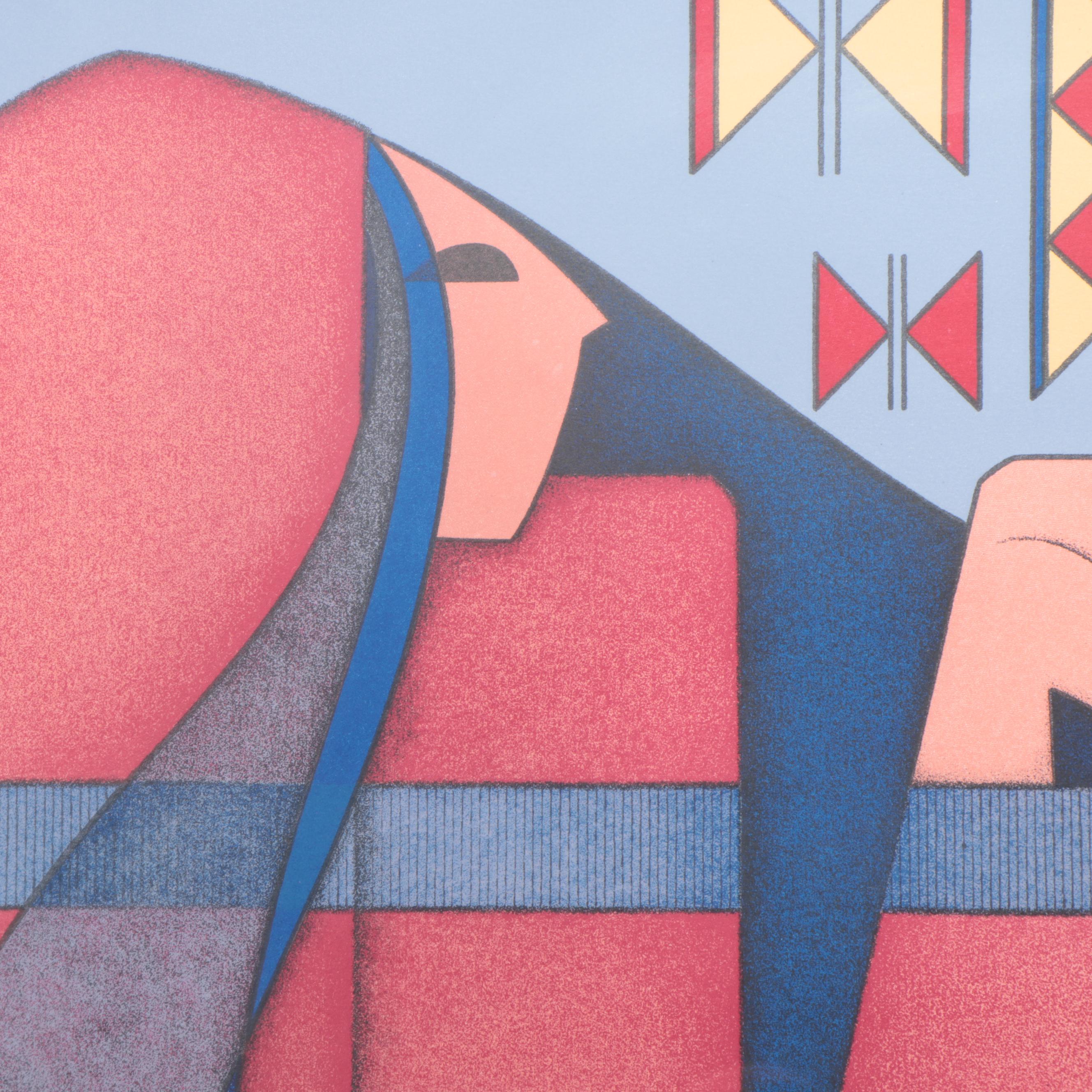 G.E. Mullan Serigraph "Mujer con Mariposa"