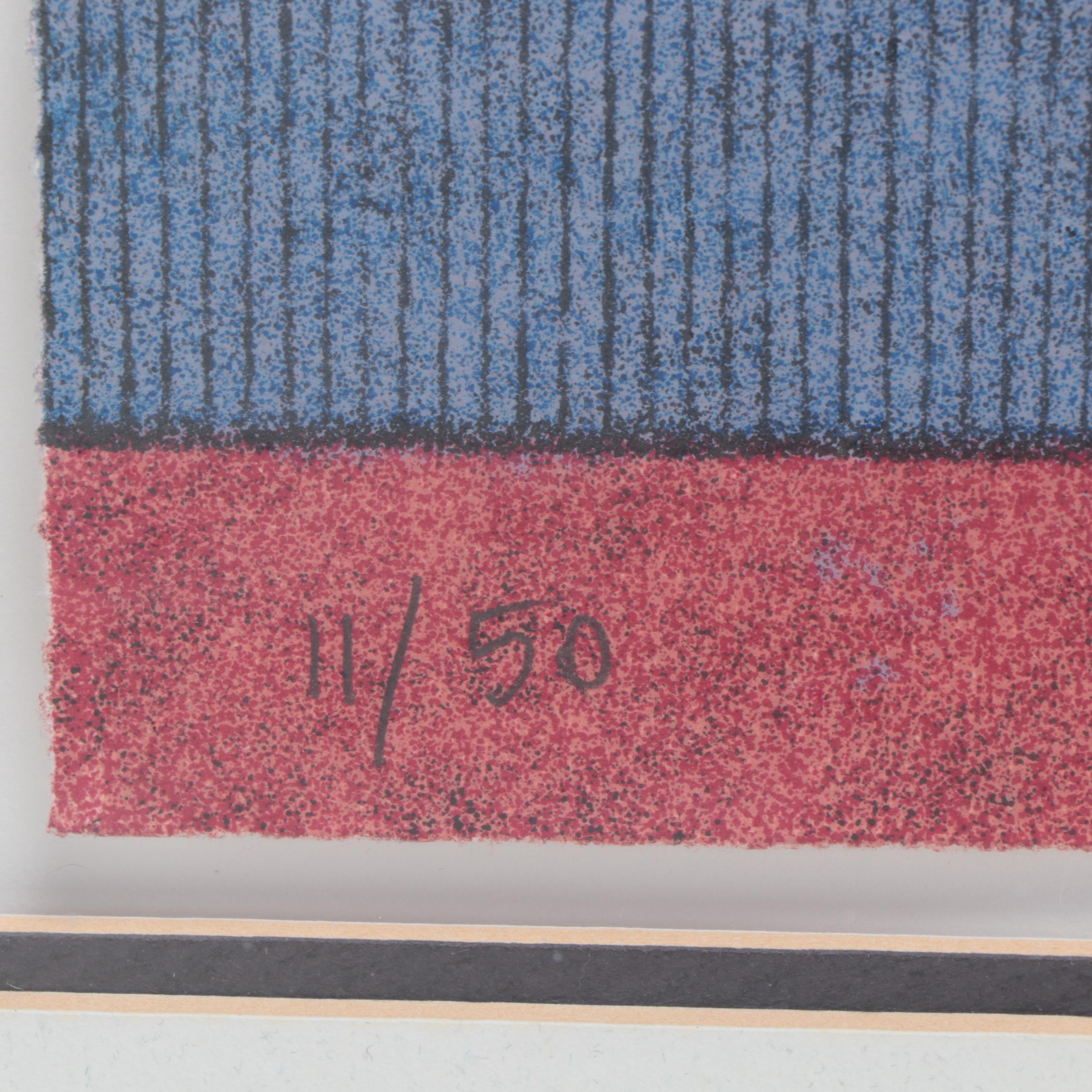 G.E. Mullan Serigraph "Mujer con Mariposa"