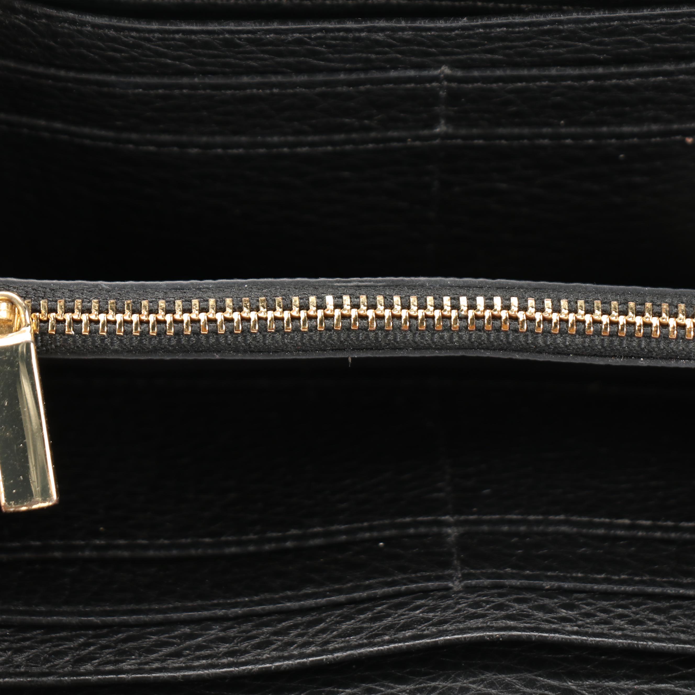 Tory Burch Amanda Satchel and Zip Wallet in Black Pebbled Leather