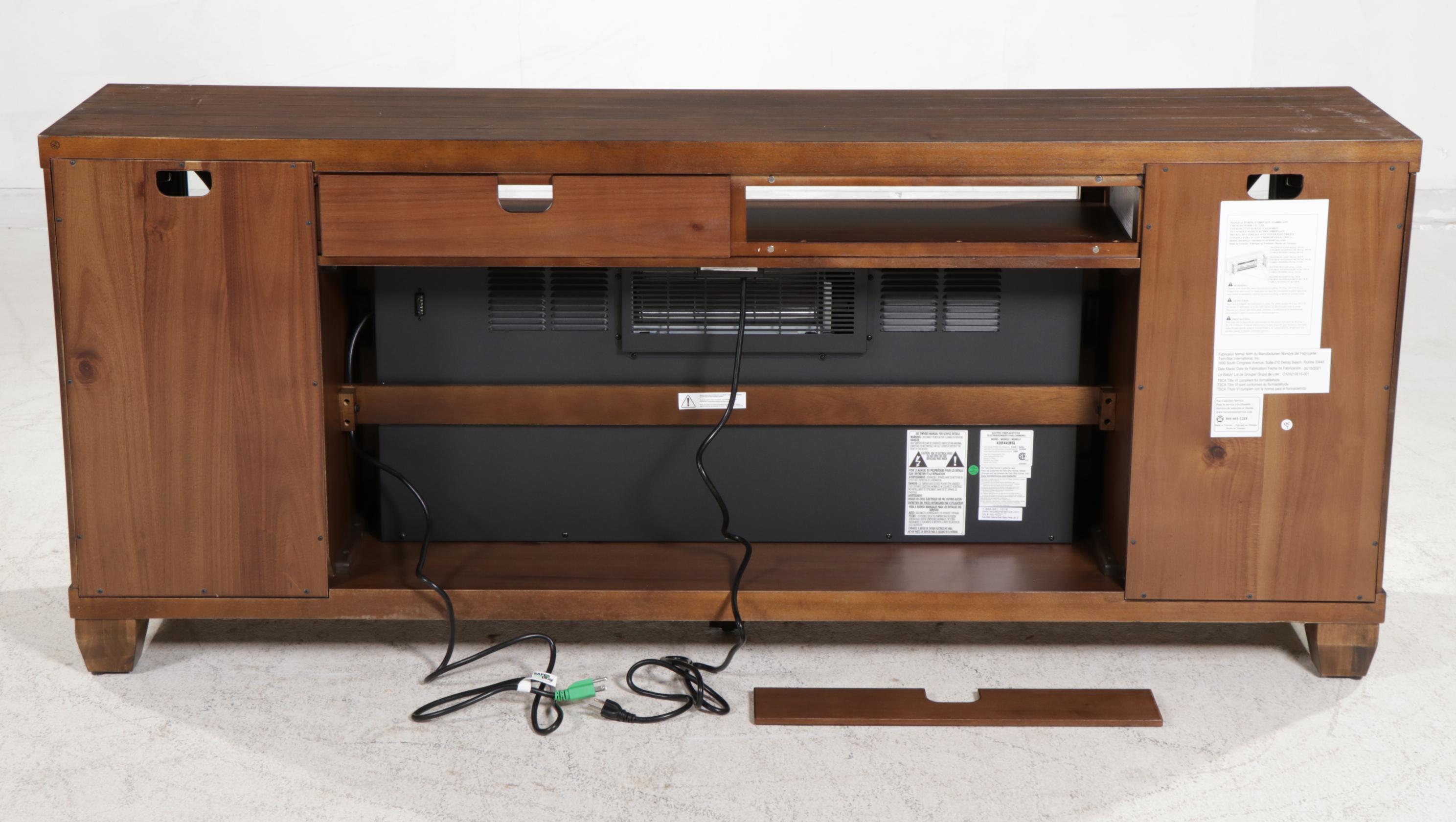 Tresanti TV Console with Cool Glow 2-in-1 Electric Fireplace and Fan