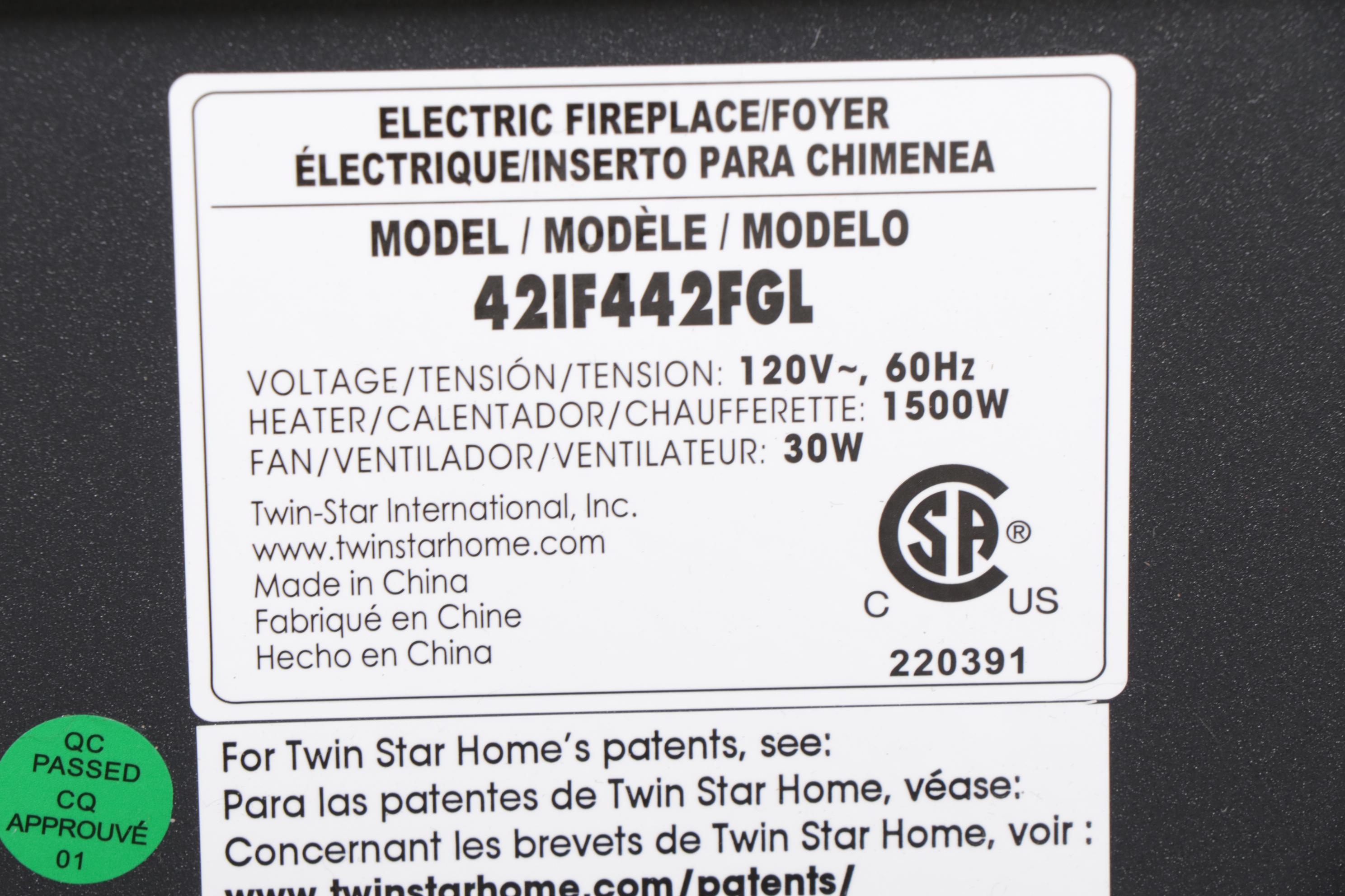 Tresanti TV Console with Cool Glow 2-in-1 Electric Fireplace and Fan