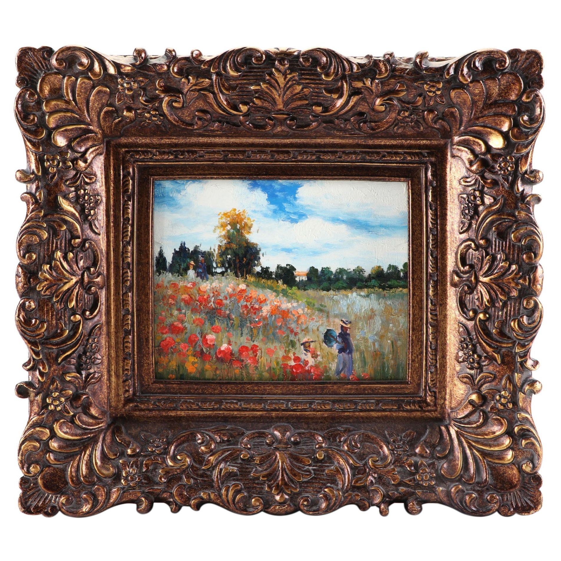 Oil Painting After Claude Monet "Wild Poppies, Near Argenteuil"