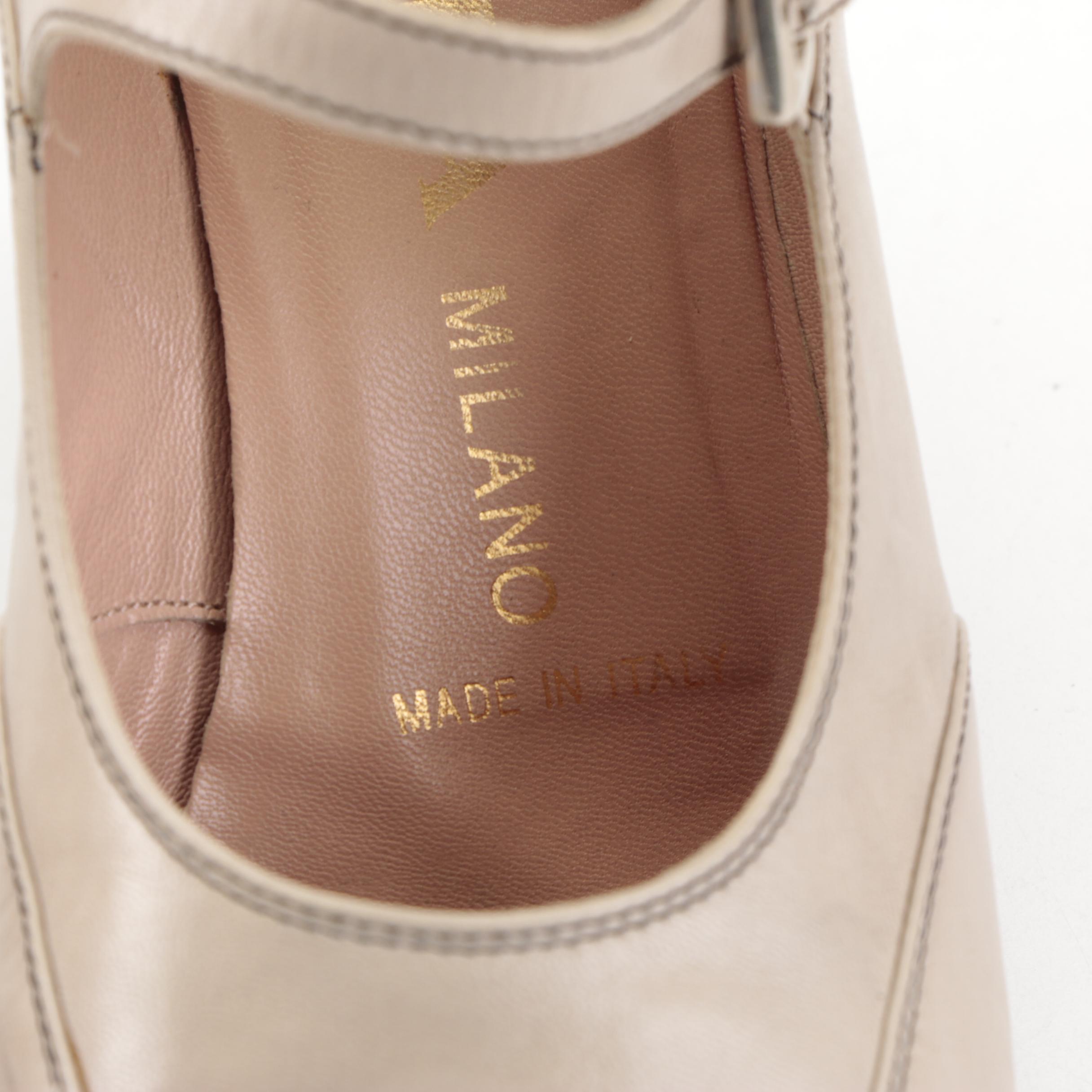 Prada High Heel Mary Jane Buckle Pumps in Leather