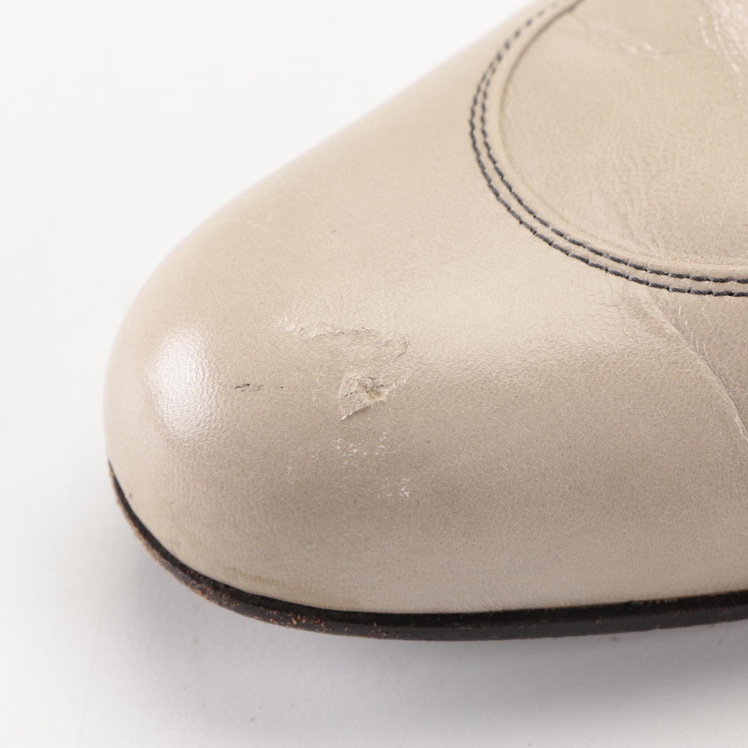 Prada High Heel Mary Jane Buckle Pumps in Leather